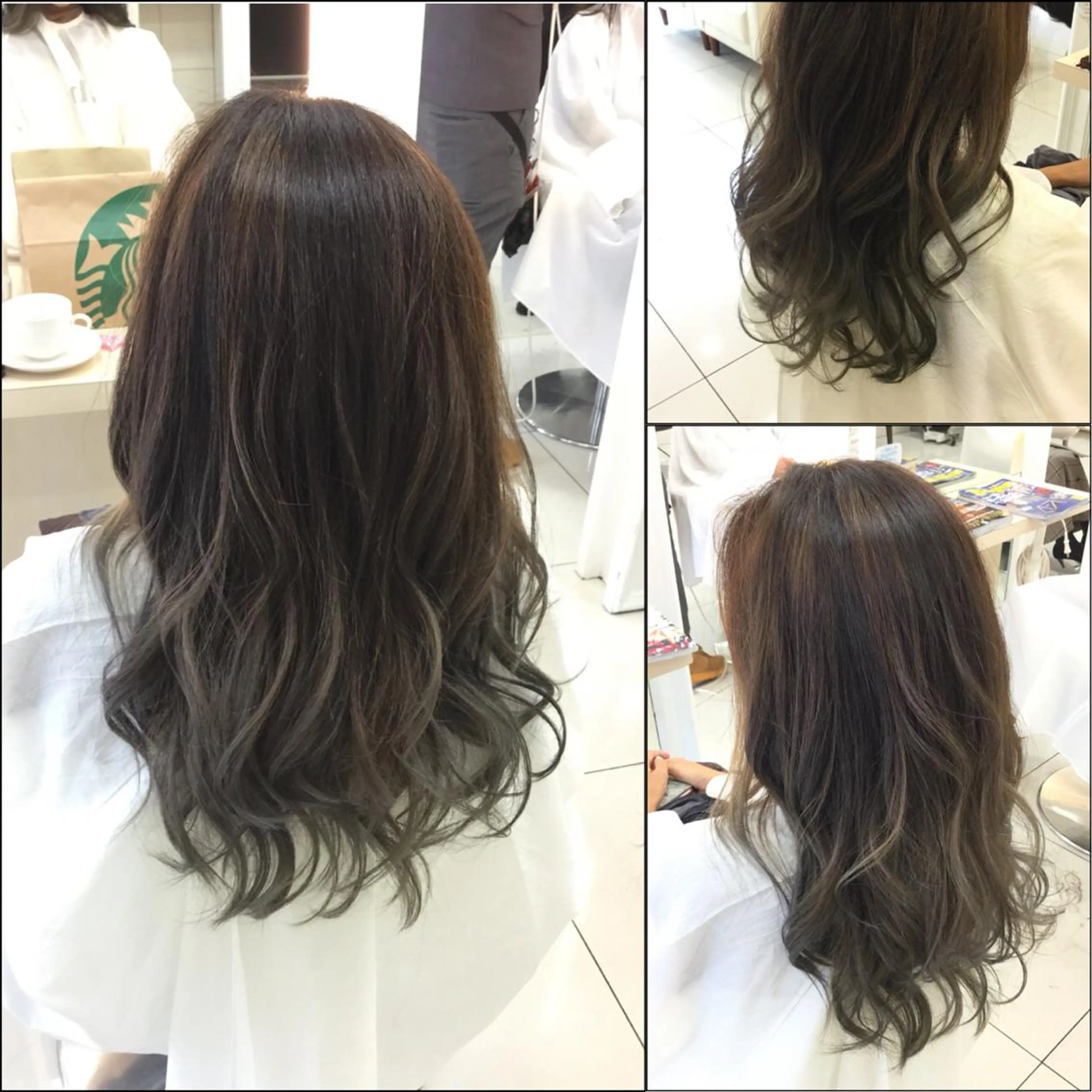 ロング カラー アッシュ ブリーチ ケアブリーチ グラデーションカラー グレージュ Ash 山田 勇太のヘアスタイル
