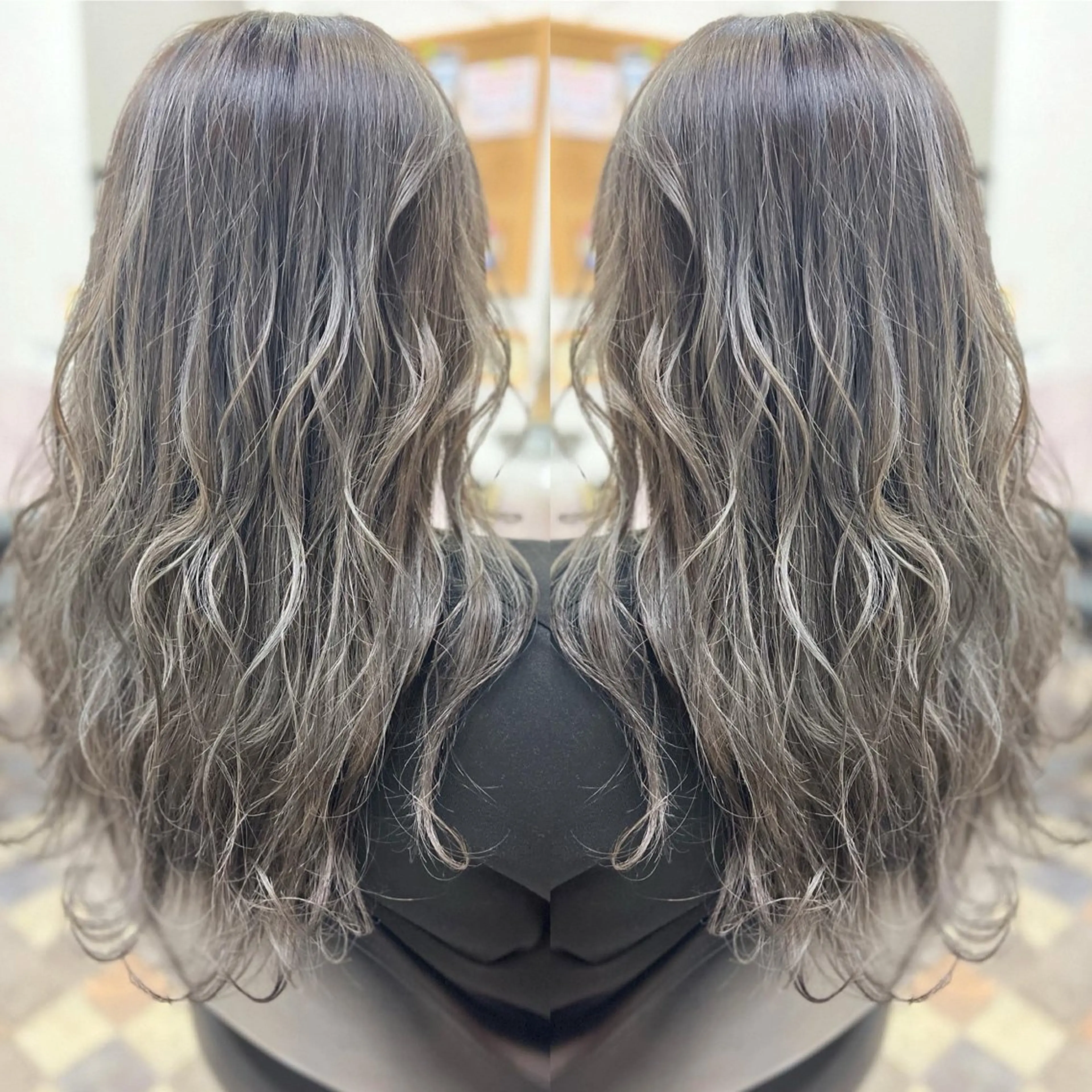 ロング Aile所属・酸性ストレート／カラ ー/山下高明のヘアスタイル