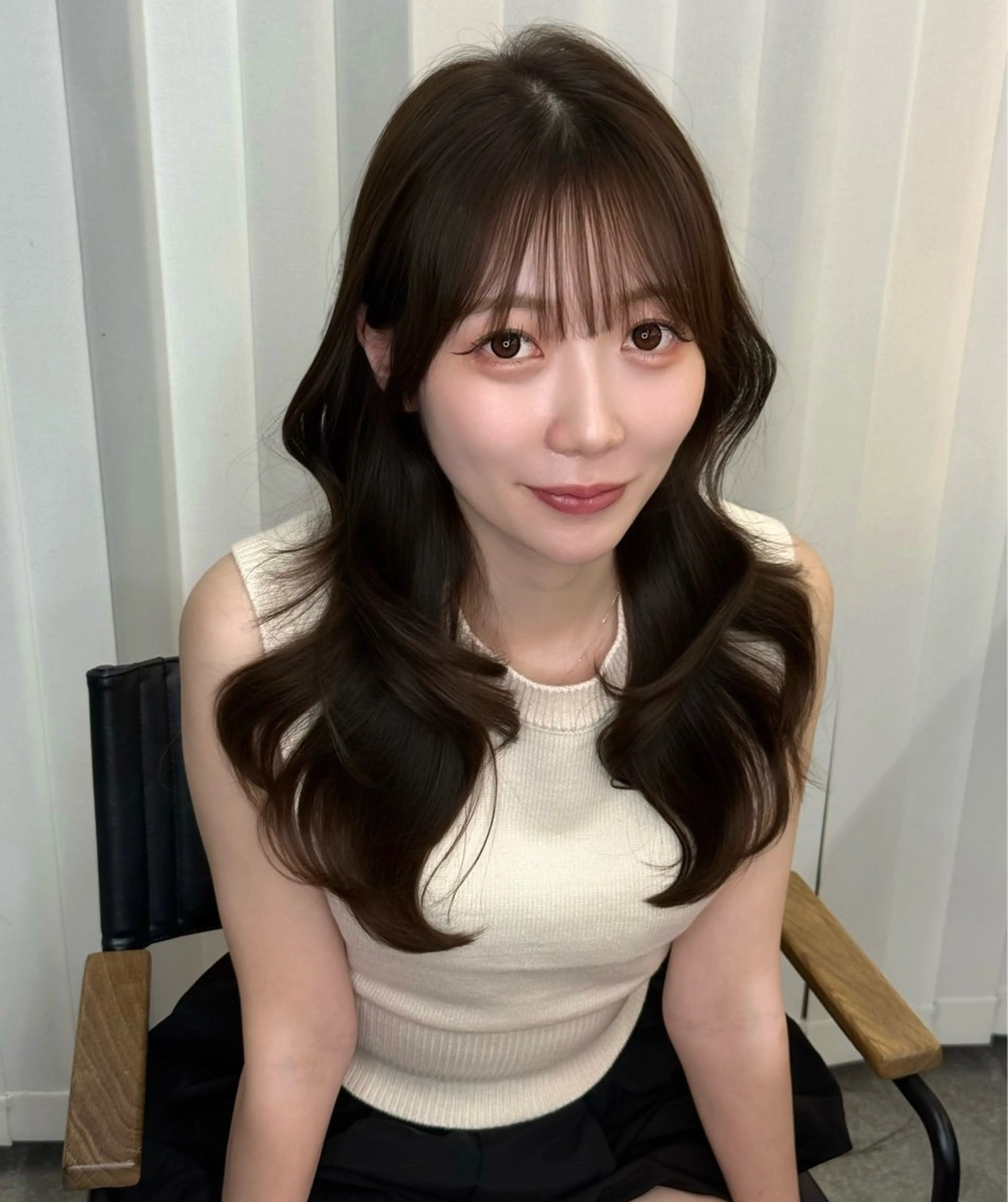 セミロング カラー アッシュ ブリーチ 透明感カラー ダブルカラー グレージュ カット ヘアカラー 日韓レイヤー🇰🇷 艶カラー/ナカネのヘアスタイル