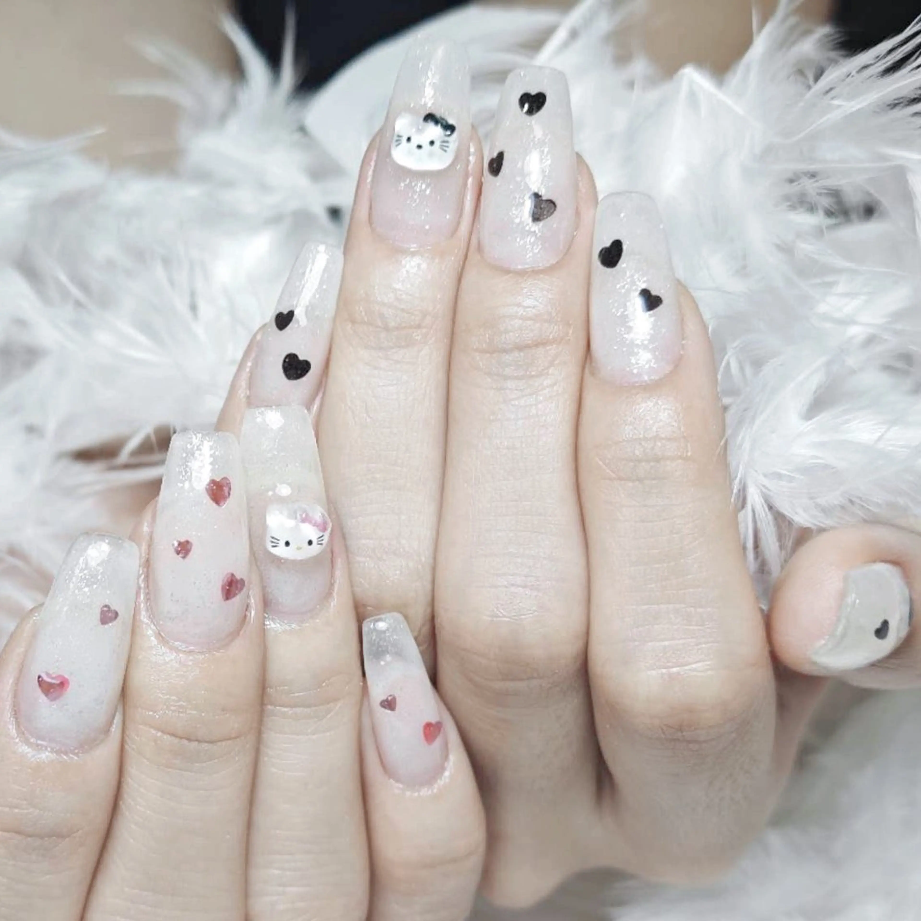 ネイル アートネイル オーロラネイル ガーリー キラキラネイル 韓国ネイル Diamond NAIL✨のネイルデザイン