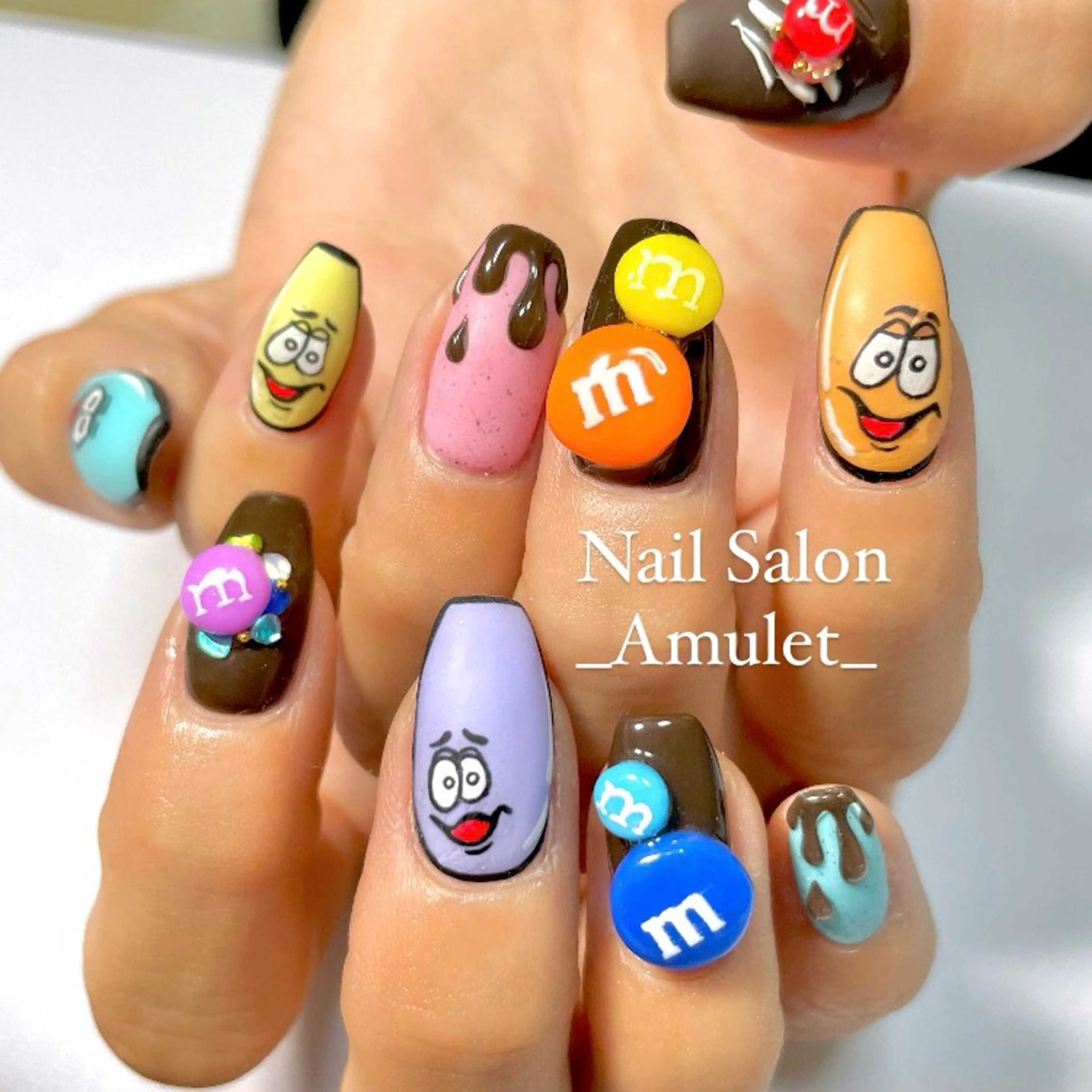 ネイル 大理石ネイル(マーブル) ハンドネイル NailSalon _Amulet_のネイルデザイン