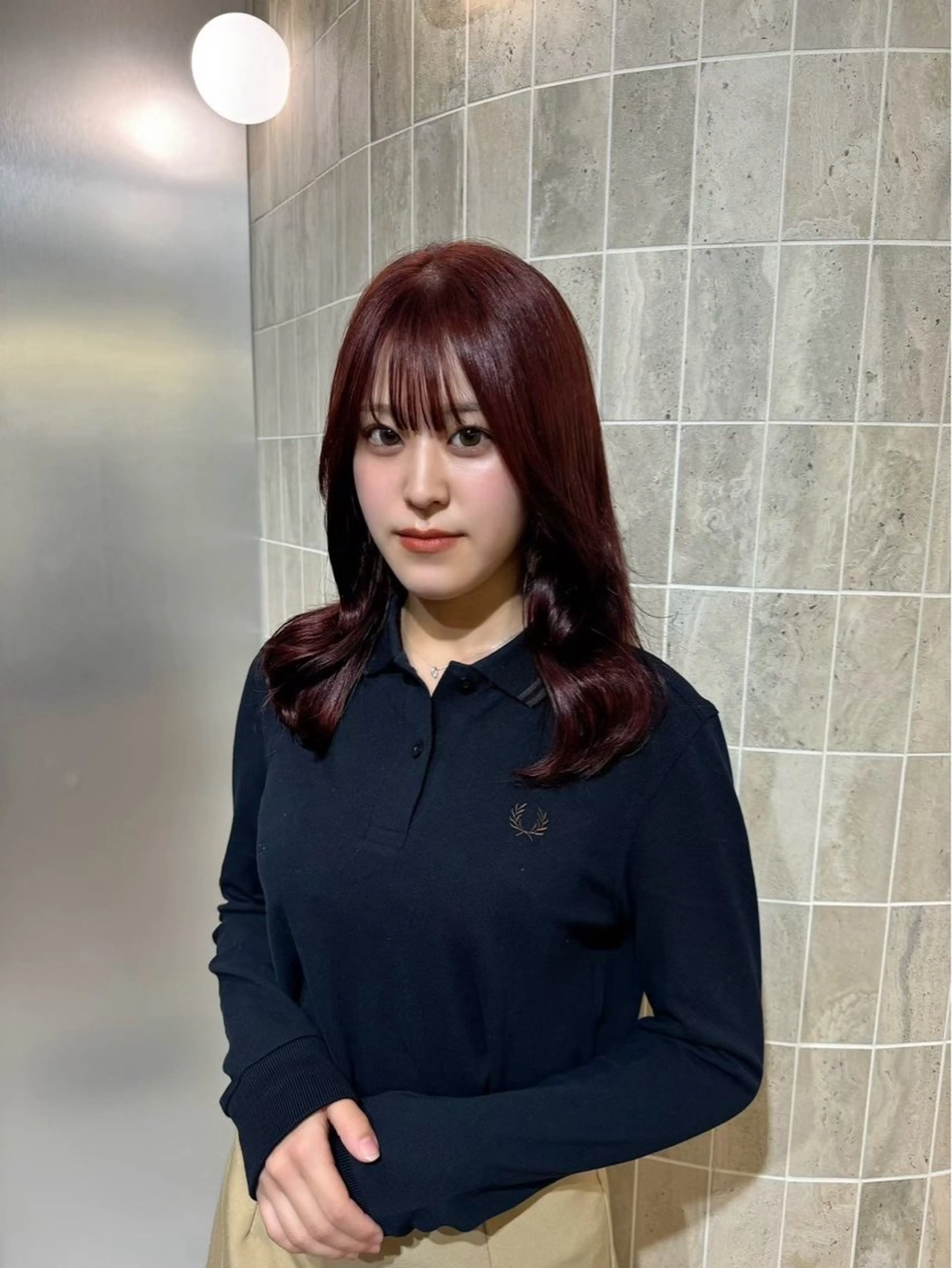 セミロング ヘアカラー 薮本 真優のヘアスタイル