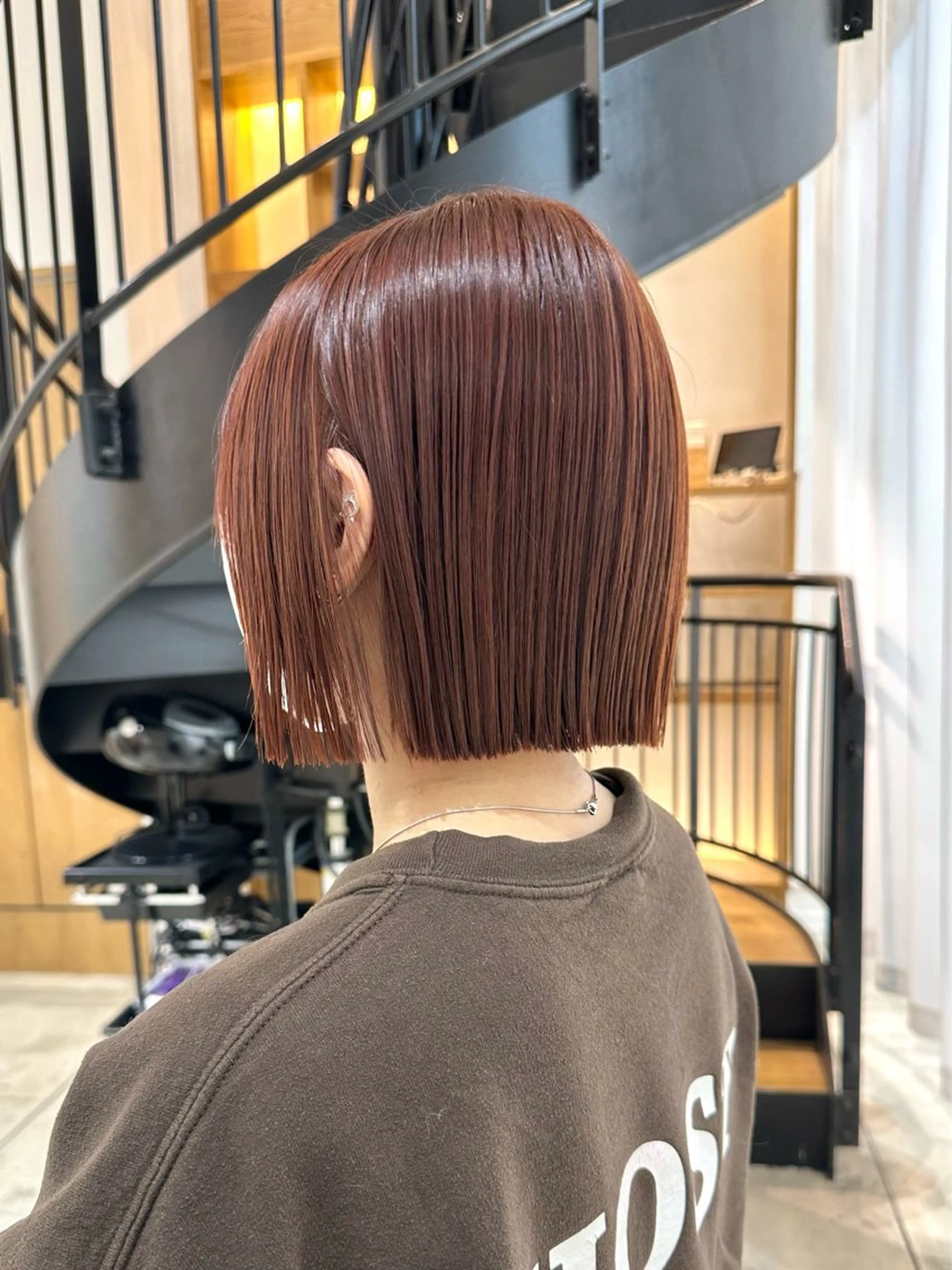 ショート カット ヘアカラー トリートメント GO TODAY原宿Lux所属・ボブ/暖色カラー/ 縮毛矯正/岸本恭明のヘアスタイル