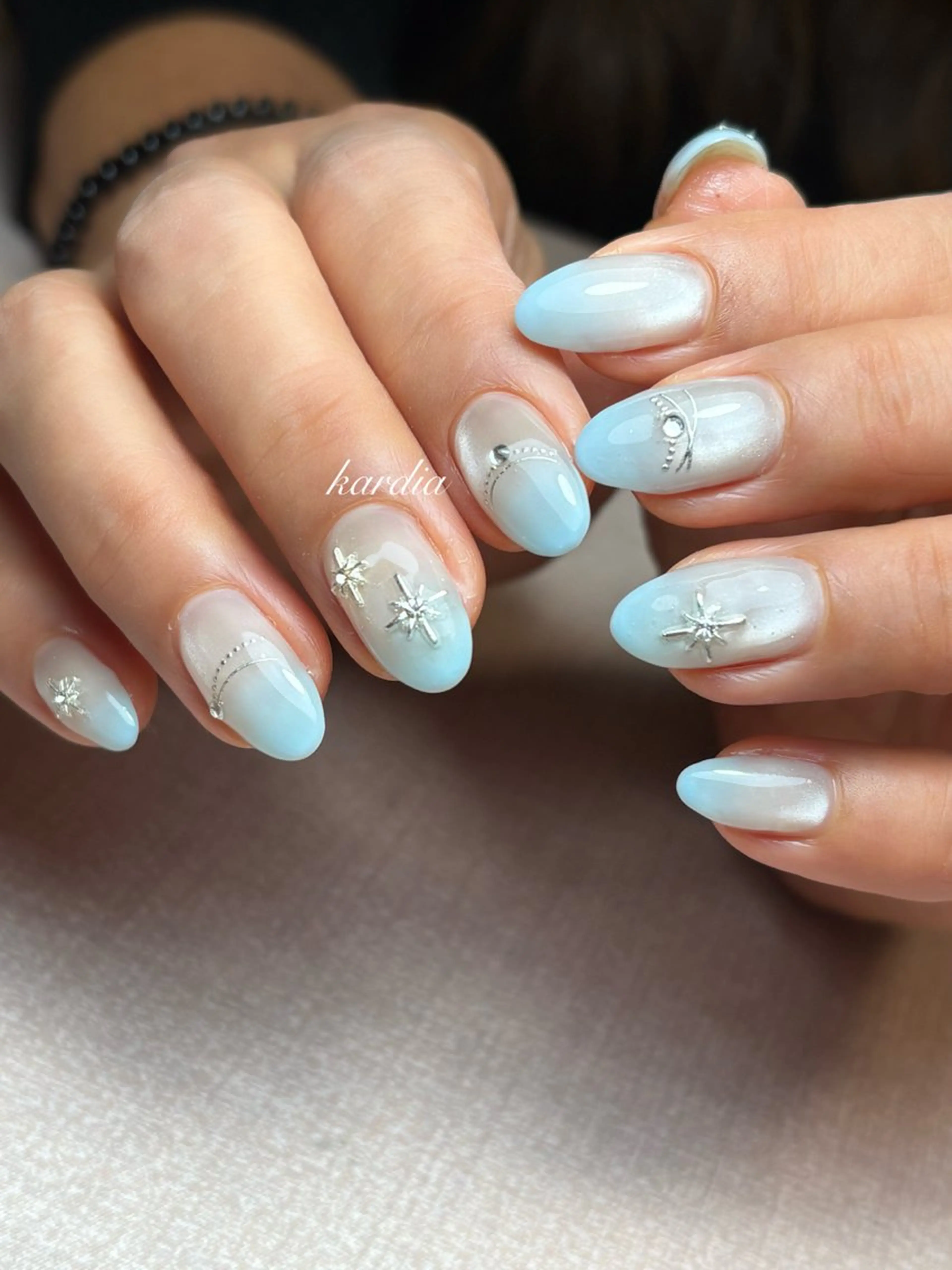 ネイル ハンドネイル καρδιά -ｶﾙﾃﾞｨｱ-のネイルデザイン