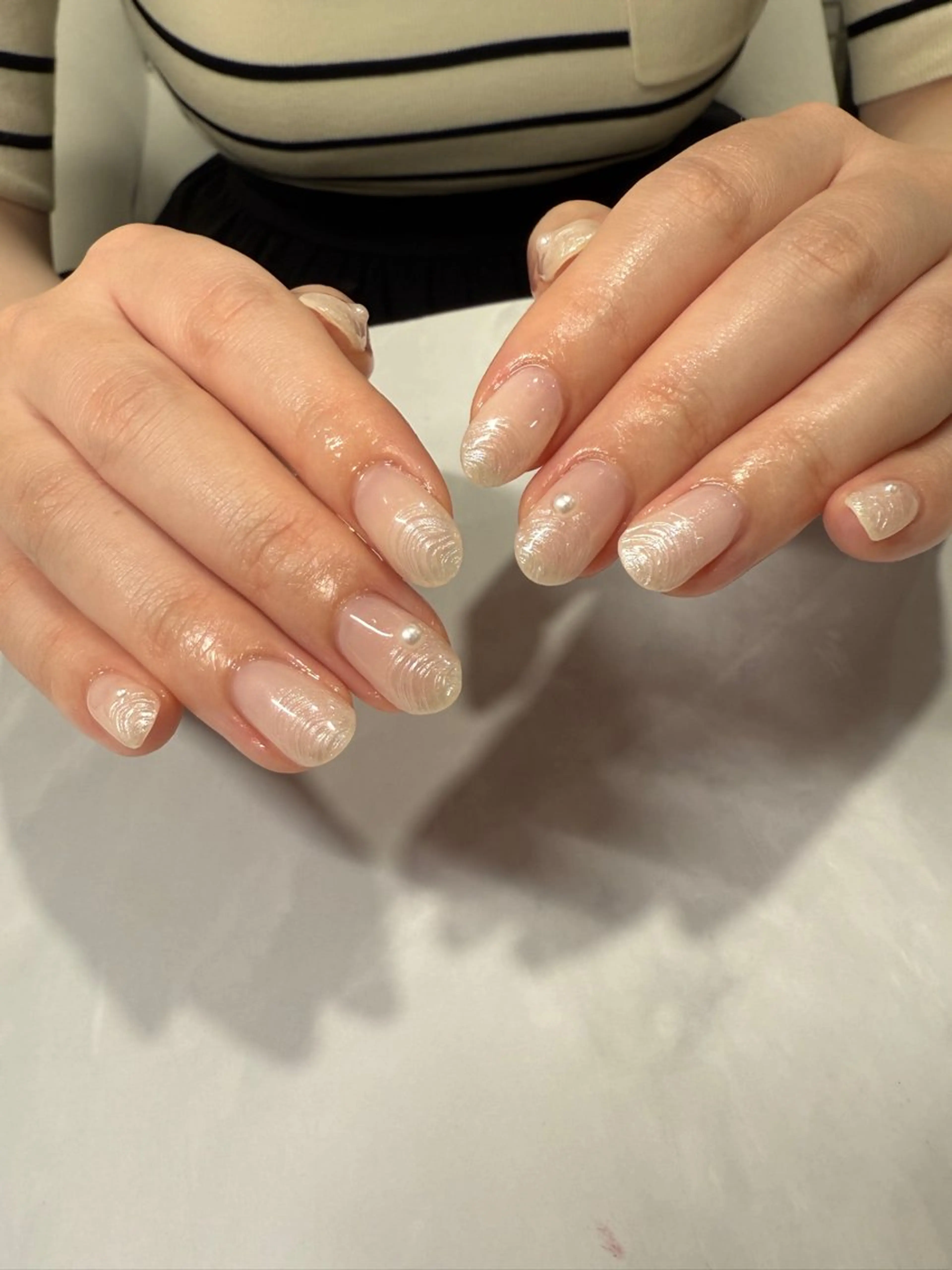 ネイル ニュアンスネイル シンプルネイル ハンドネイル tete nailstudioのネイルデザイン