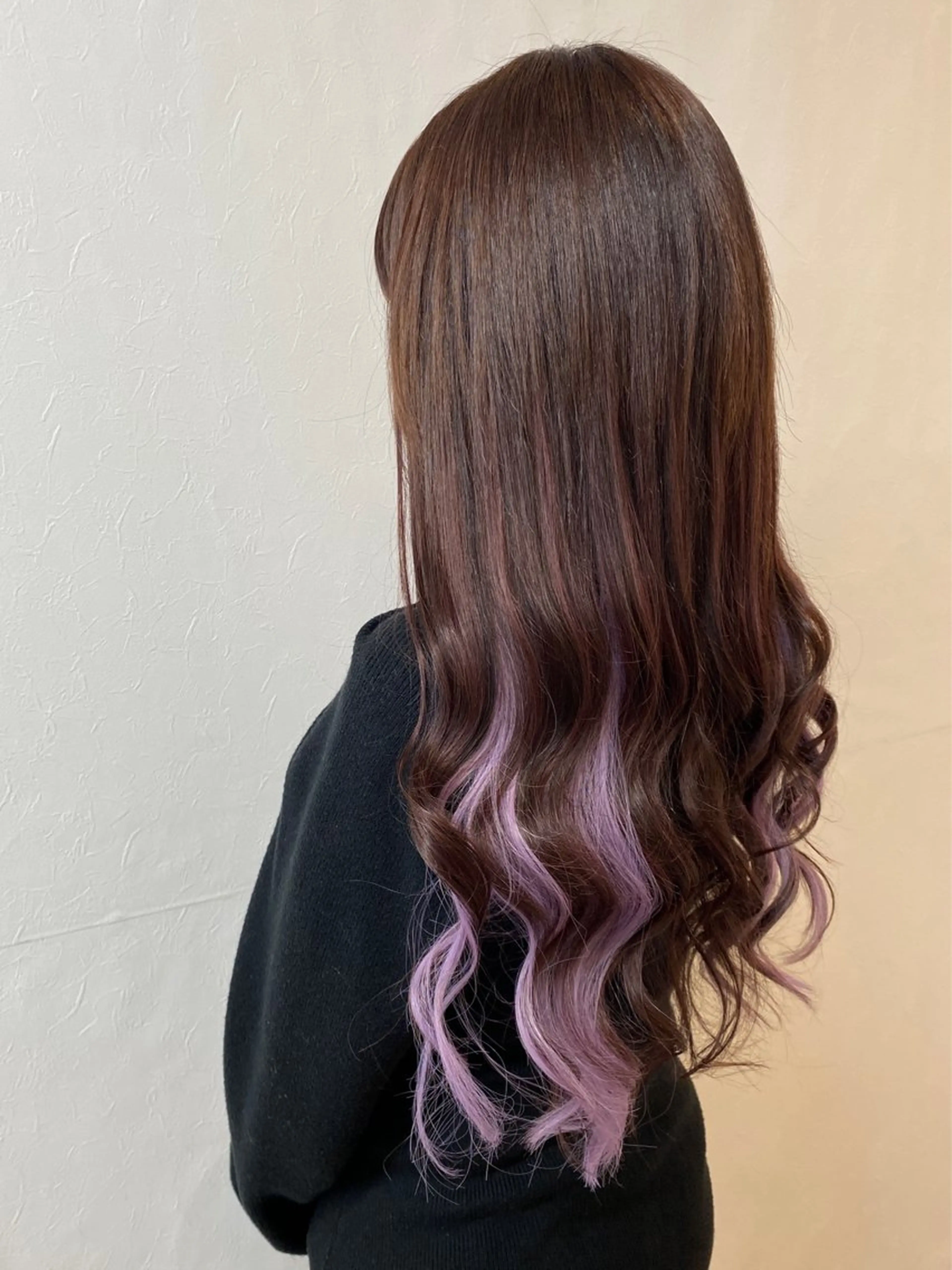 ロング カラー ピンクカラー ヘアカラー トリートメント エクステ GLOSS 心斎橋 山上のヘアスタイル