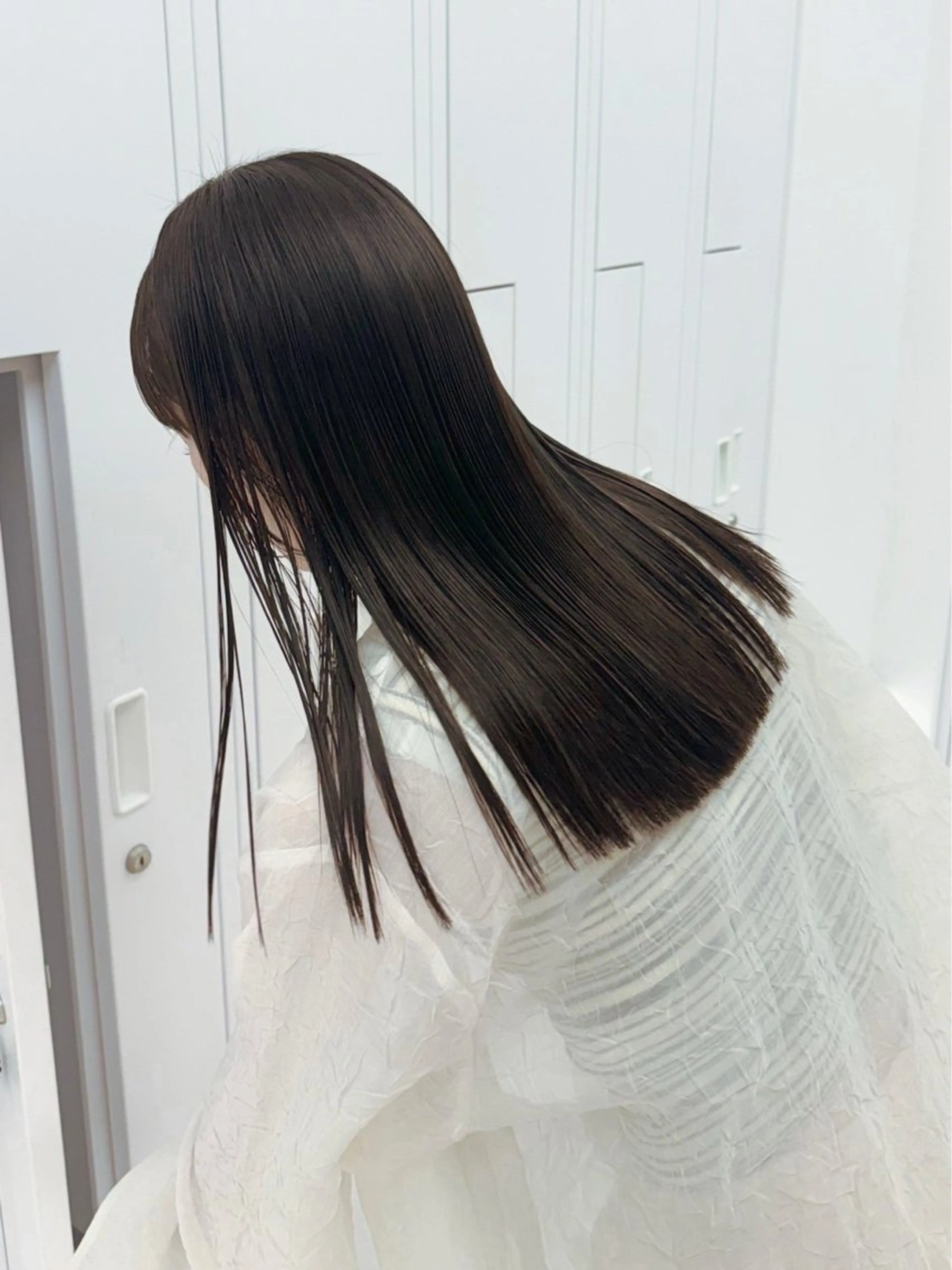 セミロング カラー 透明感カラー🫧銀座 sana໒꒱· ﾟのヘアスタイル
