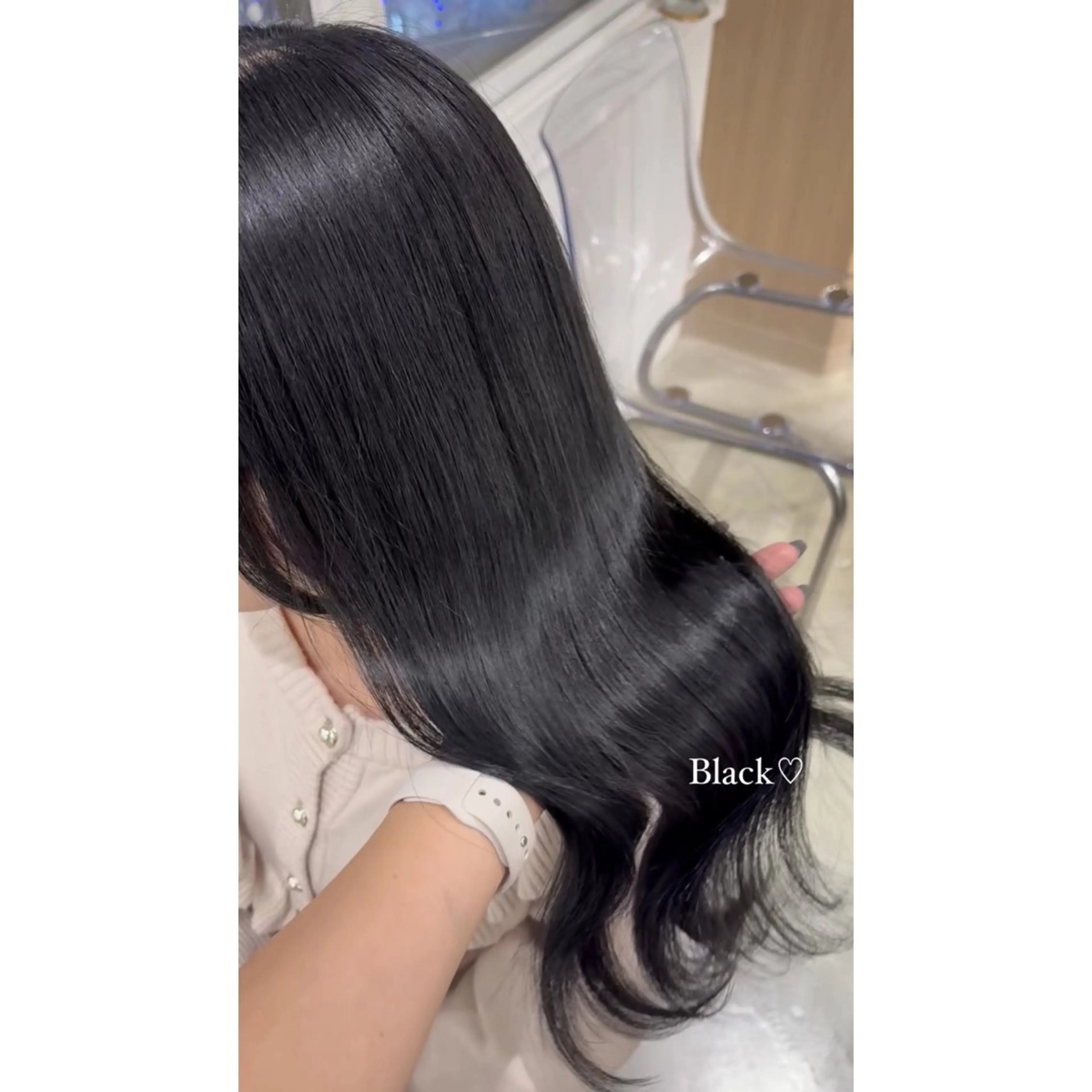 カラー 黒髪 透明感カラー Mayu ♡カラーリストのヘアスタイル