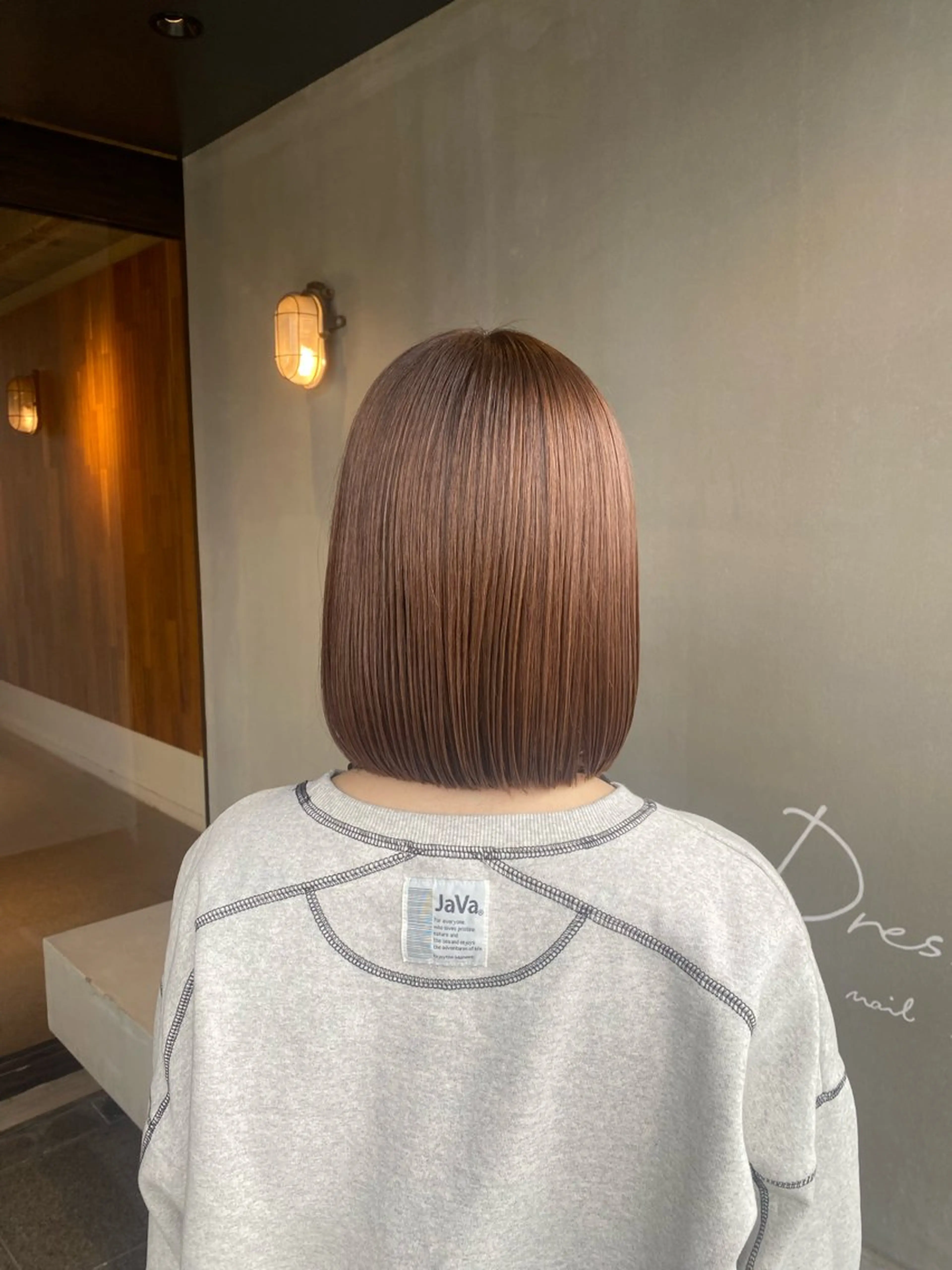ショート カラー ベージュカラー ブリーチ ミルクティーベージュ ブリーチなしカラー ボブ ヘアカラー 韓国ヘア/ボブ ♡̴ kayaのヘアスタイル