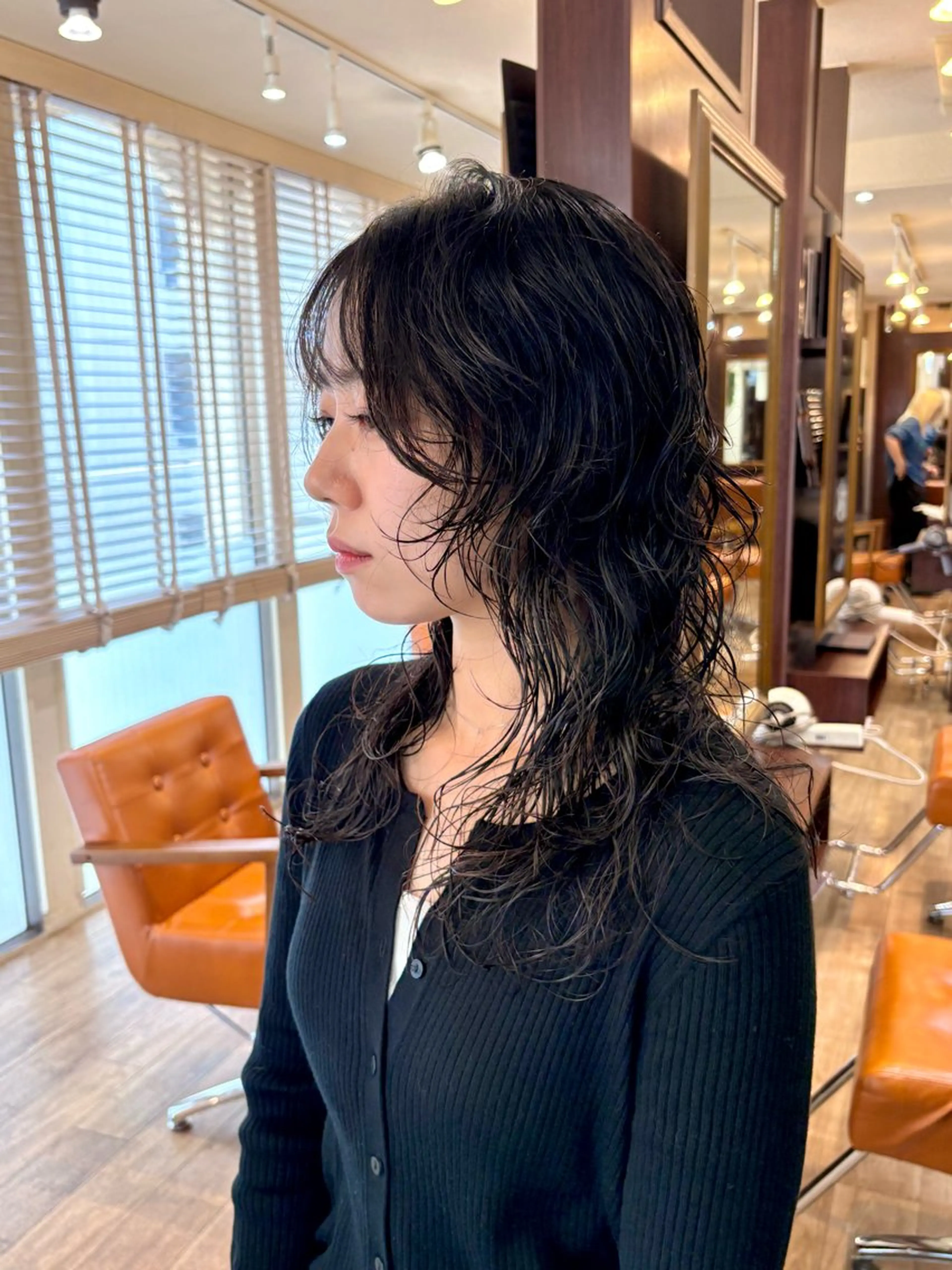 セミロング パーマ カット パーマ トリートメント Miyamoto Yasuchikaのヘアスタイル