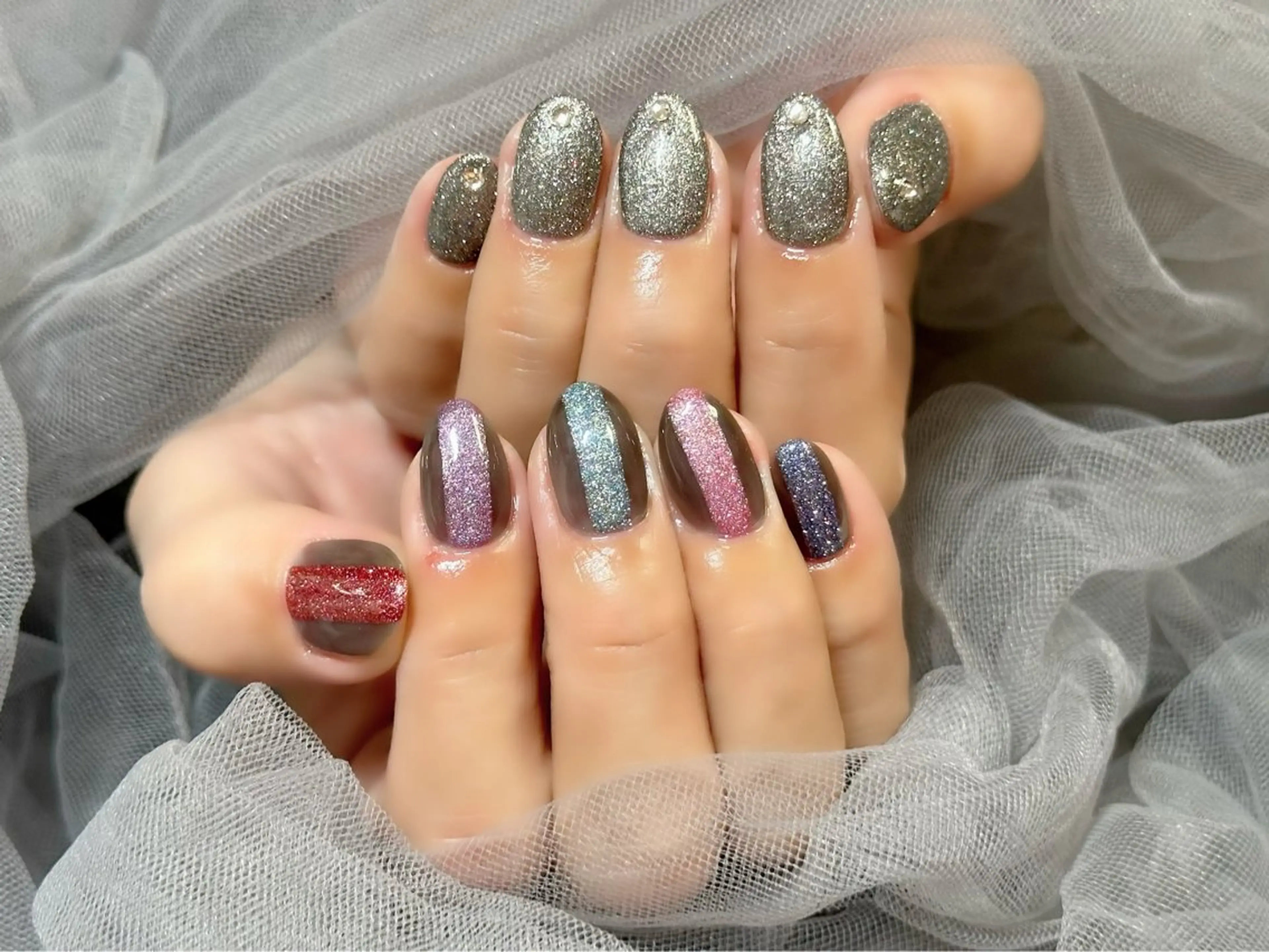 ネイル フラッシュネイル ラメ(グリッター) ハンドネイル KURELLY所属・Nail Salon KURELLYのネイルデザイン
