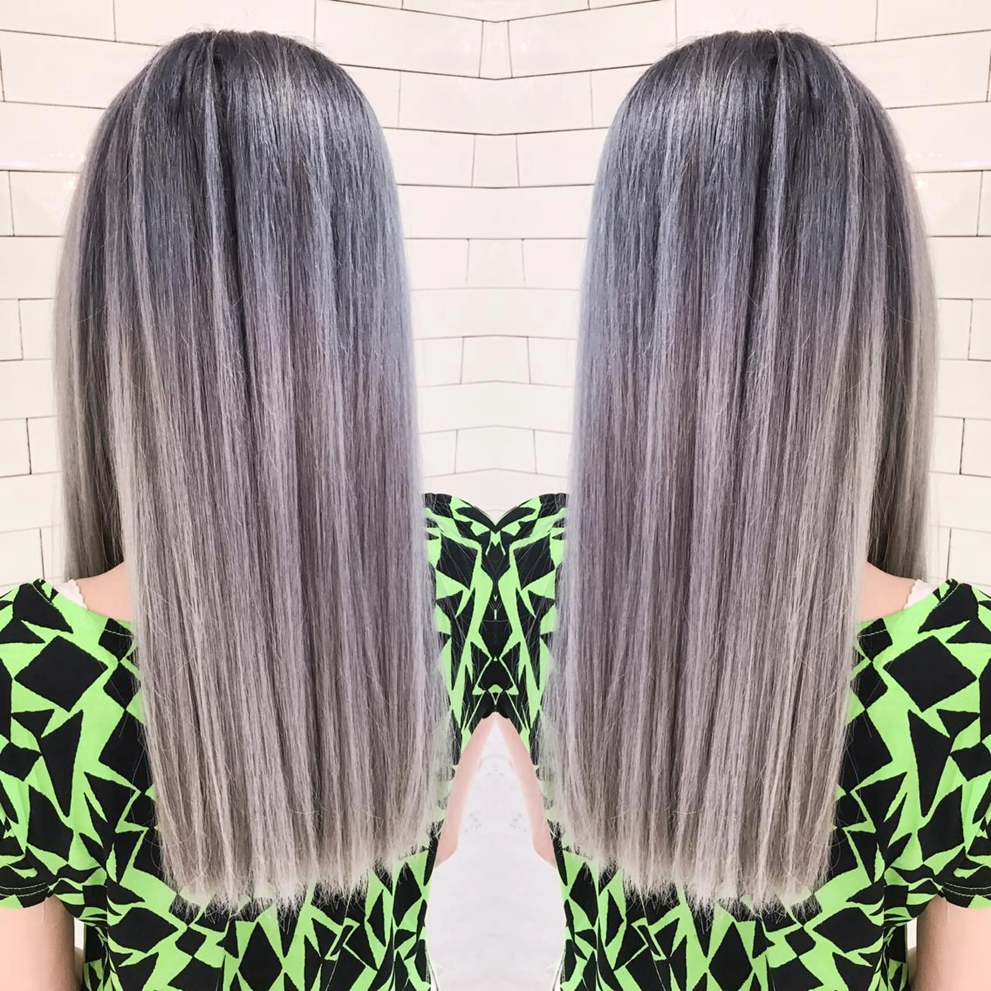 セミロング カラー シルバー ホワイトシルバー LA KING GINZA TOKYO所属・🧡ショートの達人 🧡SHOのヘアスタイル