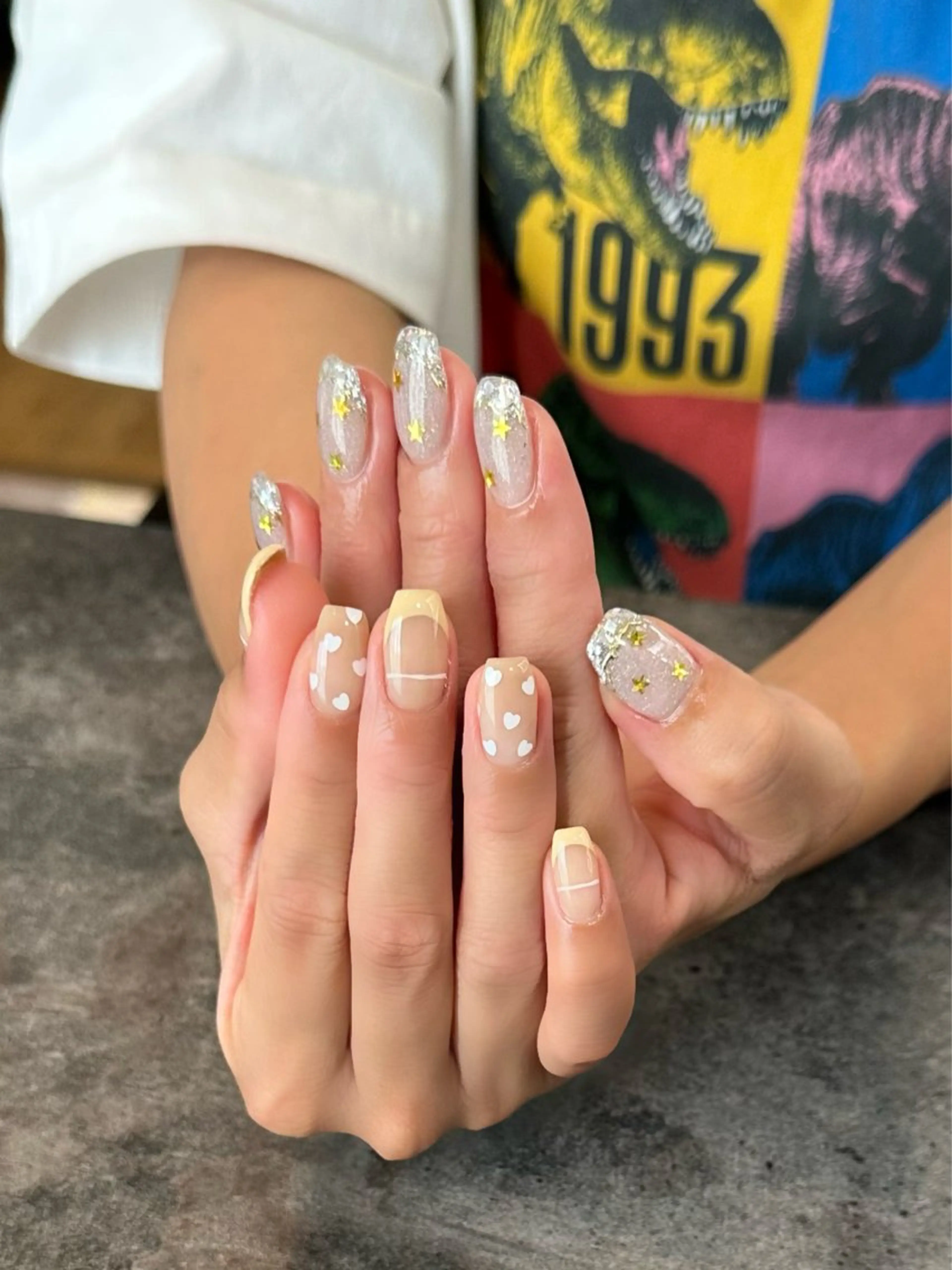 ネイル フラワーネイル 大理石ネイル(マーブル) ニュアンスネイル シンプルネイル 夏ネイル nail salon amanoのネイルデザイン