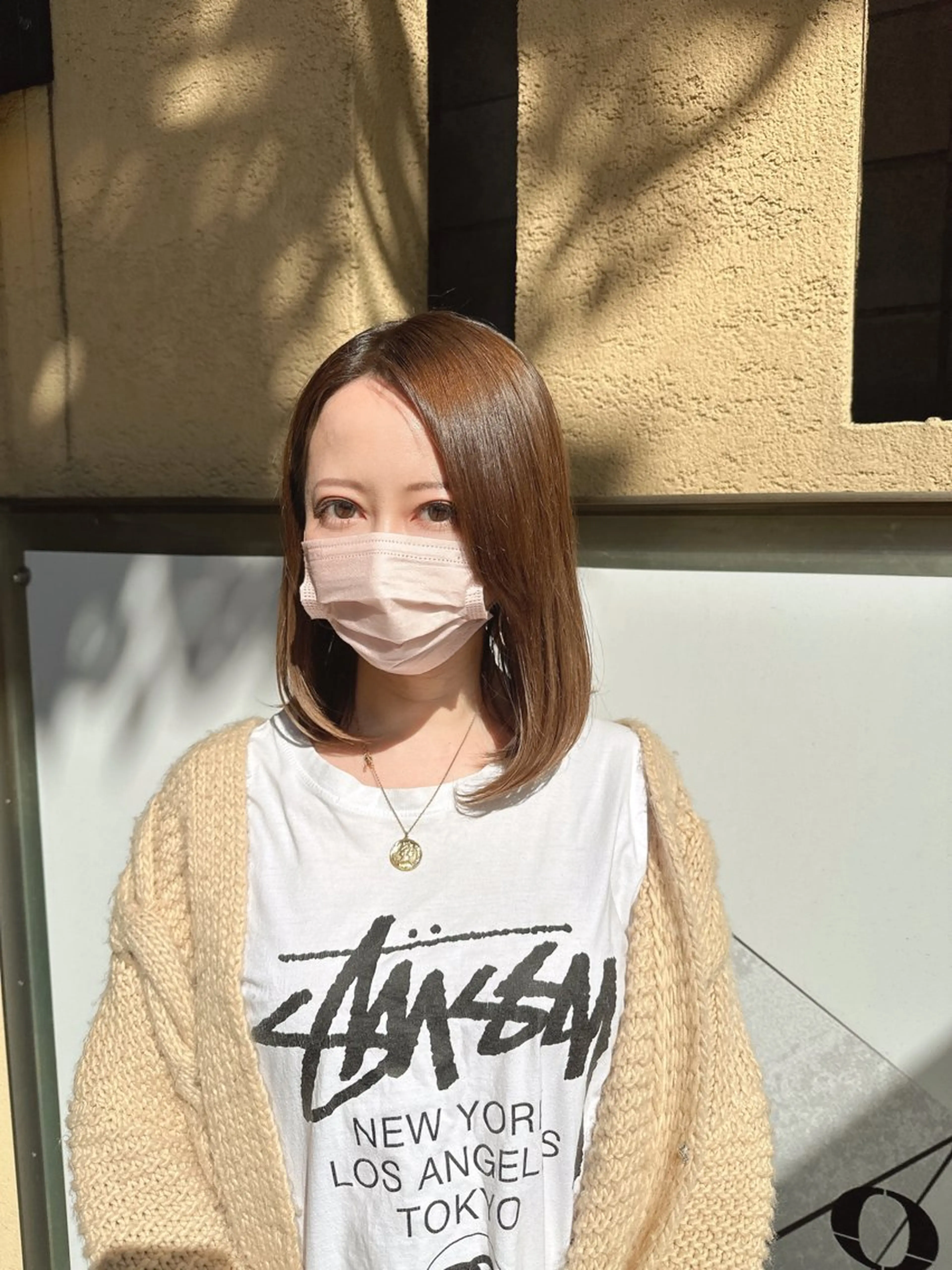 ミディアム カラー アッシュ ベージュカラー haco+所属・🌈派手髪エクステ ブレイズ🌈ひろとのヘアスタイル