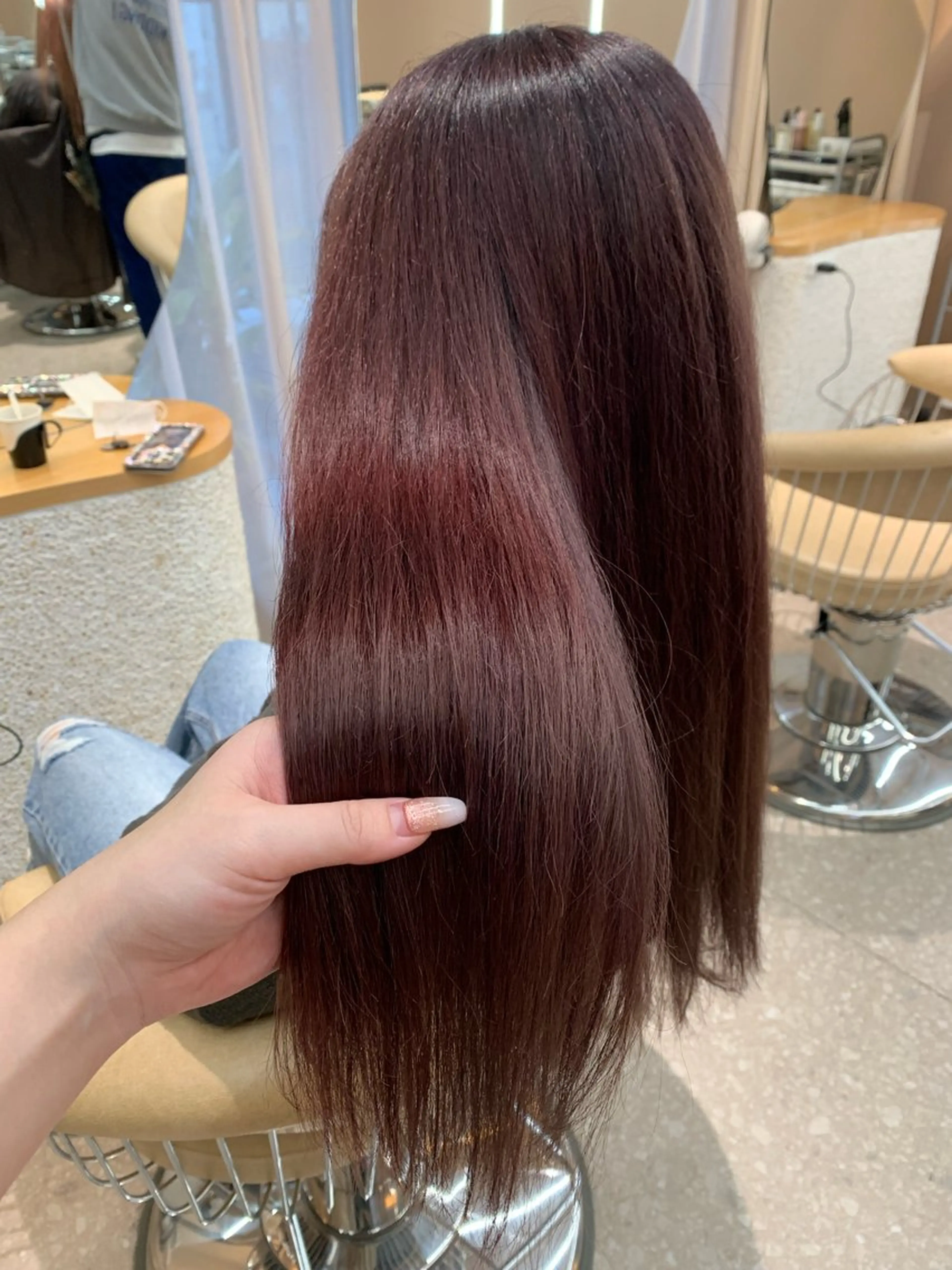 セミロング カラー Rosa by  artina横浜店所属・💖クボ モモ💖のヘアスタイル