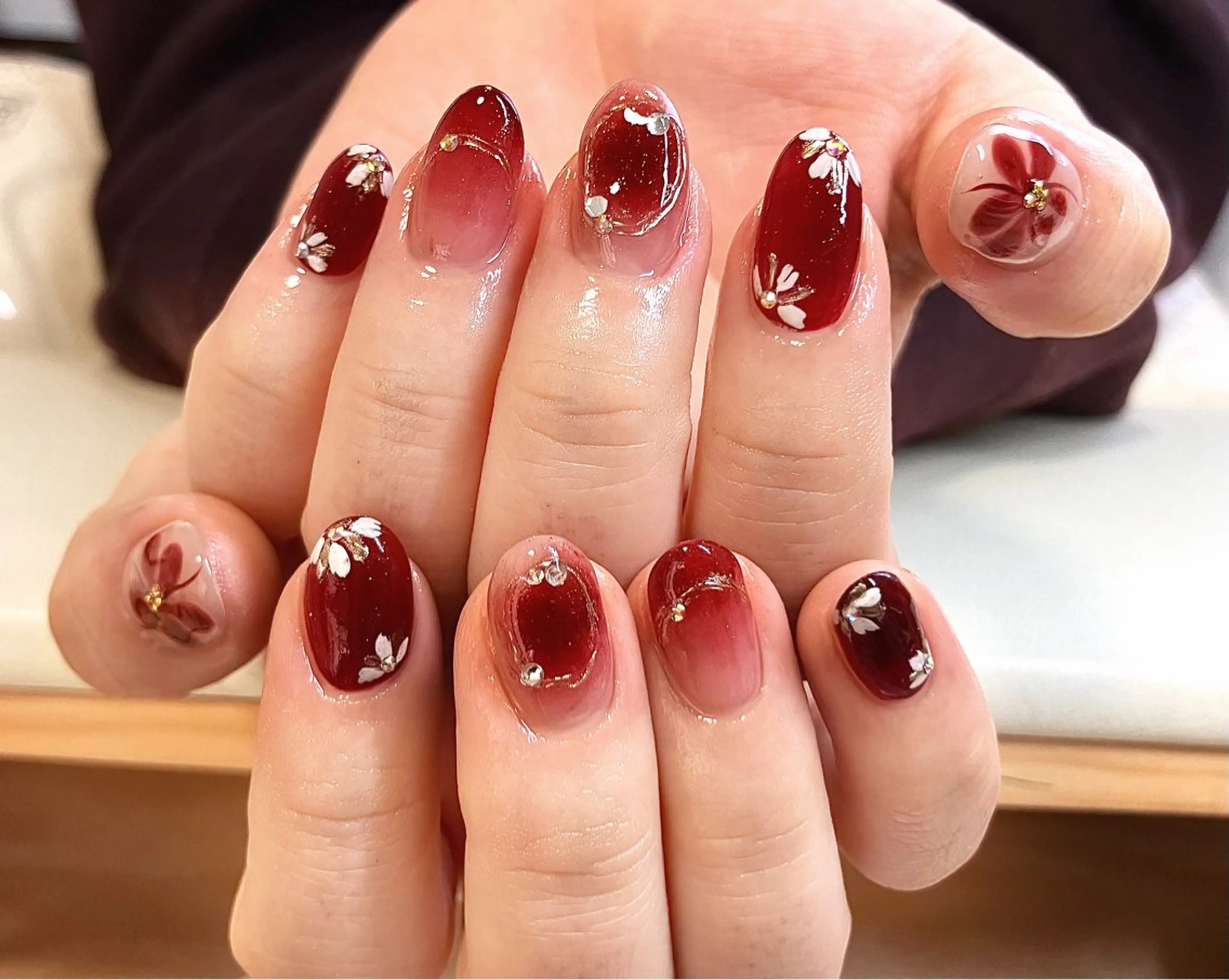 ネイル アートネイル ジェルネイル キラキラネイル マグネットネイル 大理石ネイル(マーブル) ハンドネイル RinRin　nail所属・孔 ジンシェンのネイルデザイン