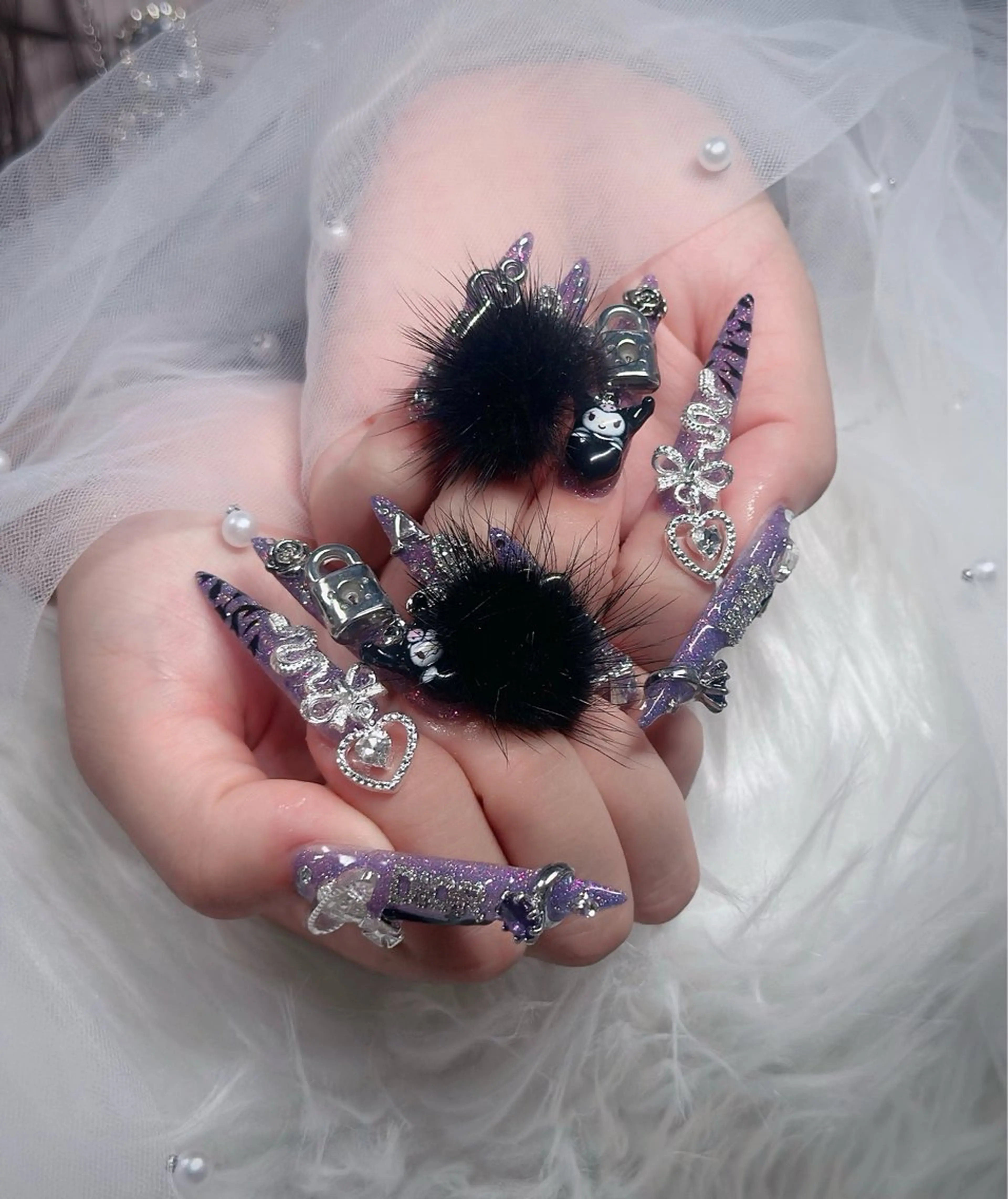 ネイル ハート キラキラネイル リボン ハンドネイル キノコ H.babynailのネイルデザイン