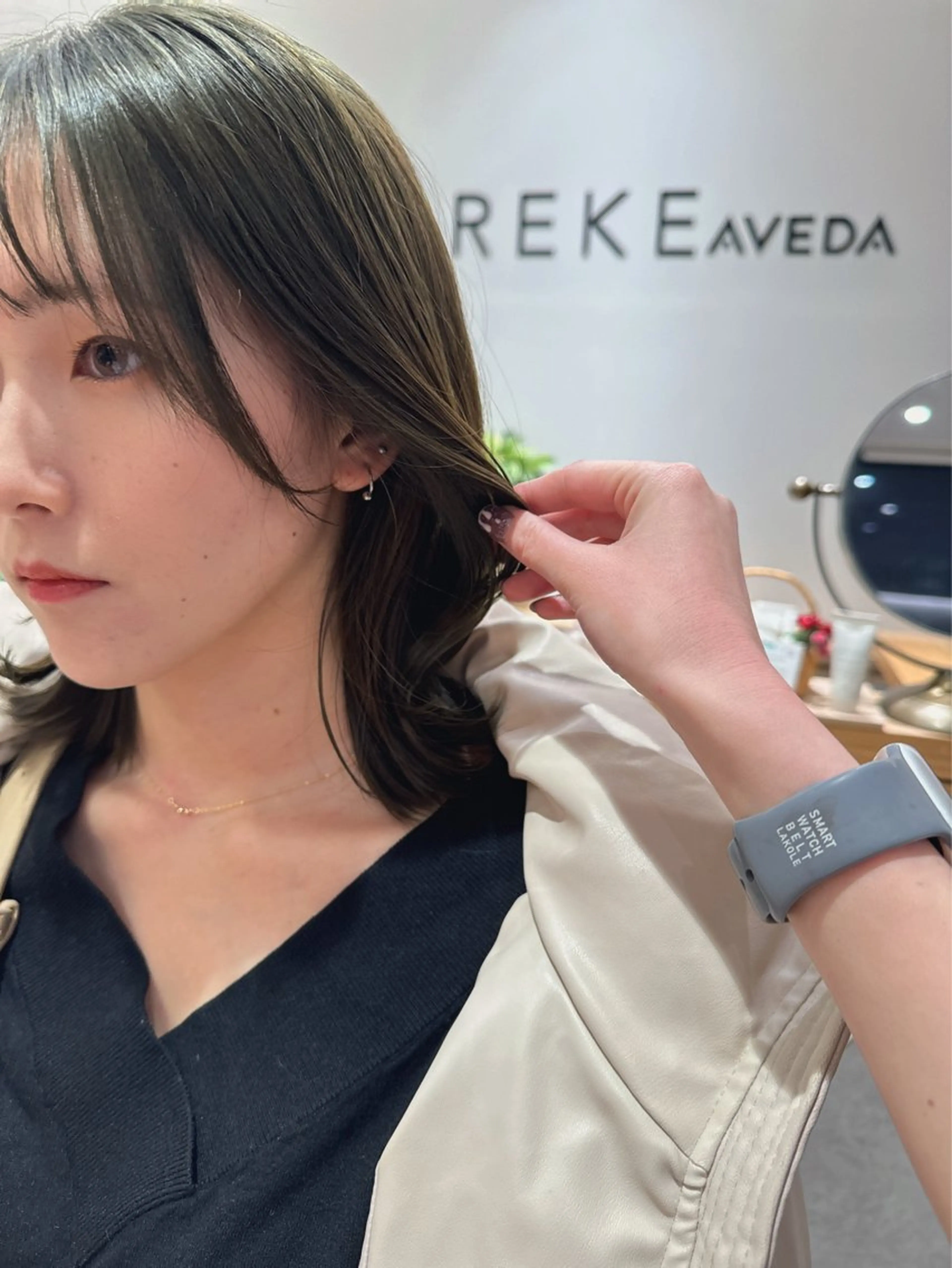 ミディアム HAREKE Loopidea所属・鈴木結花/立川美容師 /モデル募集のヘアスタイル