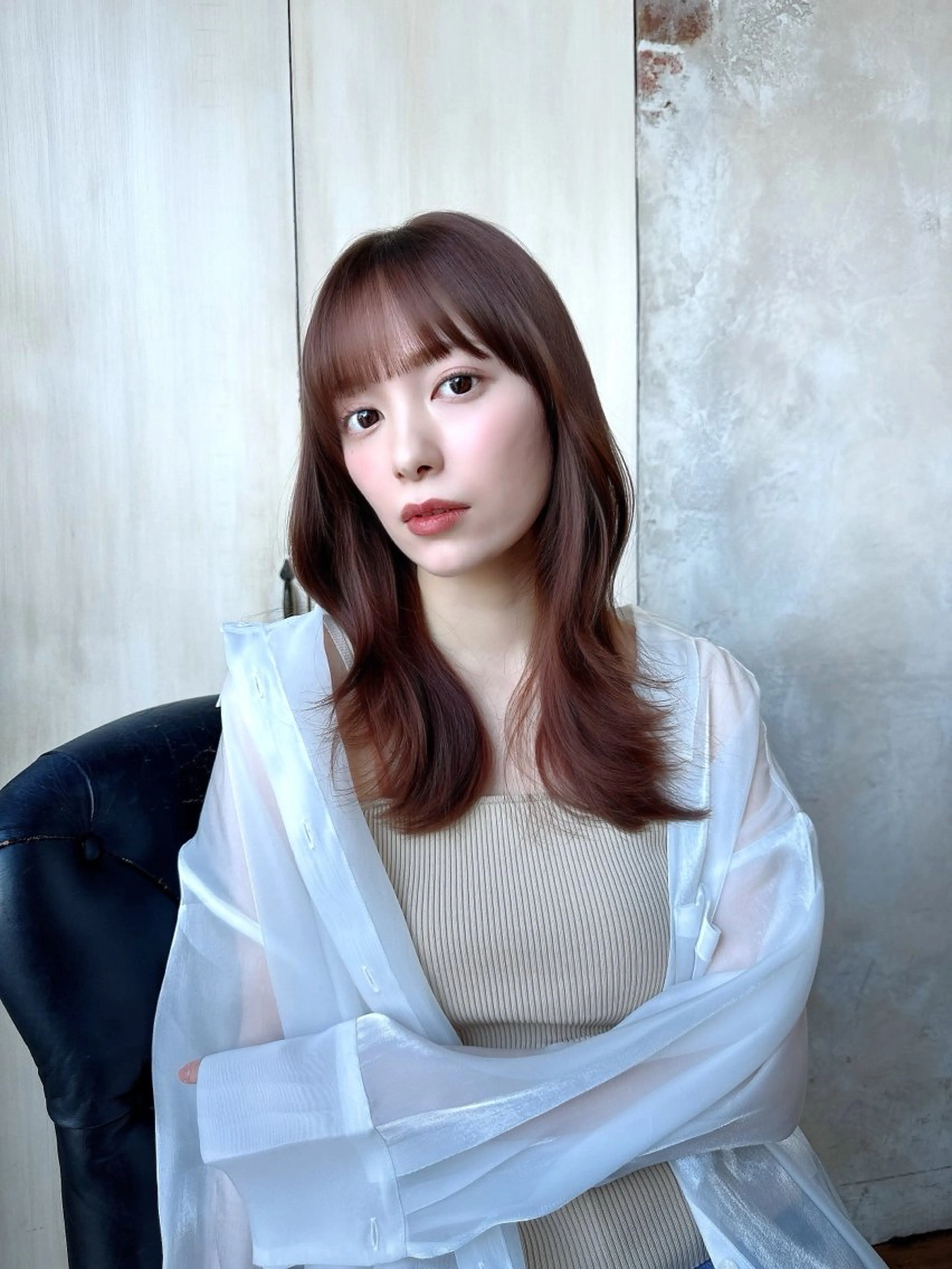 ロング カラー カット トリートメント レイヤー/艶カラー 韓国/石戸谷海斗のヘアスタイル