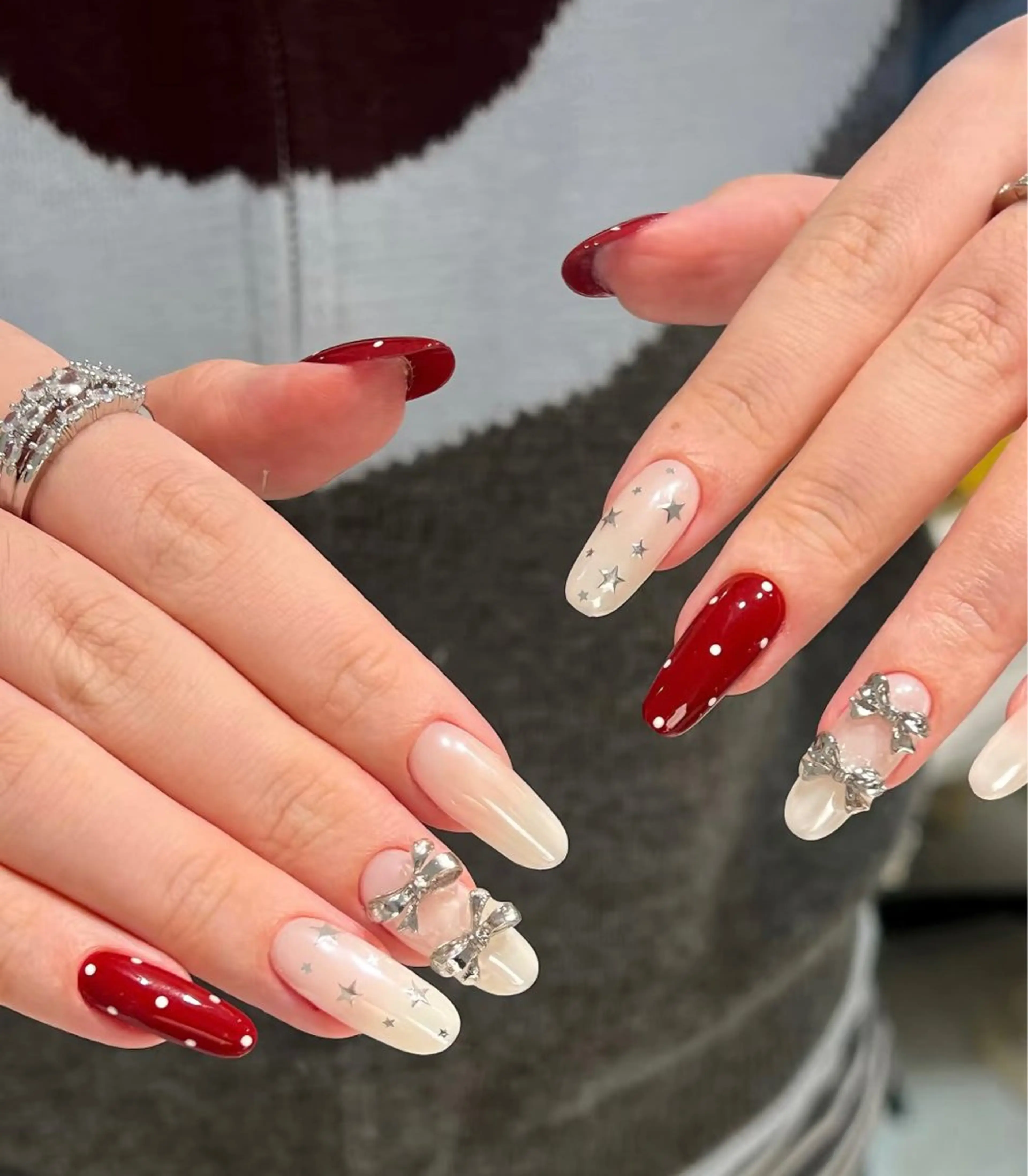 ネイル チークネイル フレンチネイル ジェルネイル ガーリー キラキラネイル ハンドネイル UM nail salon所属・高橋 雪のネイルデザイン