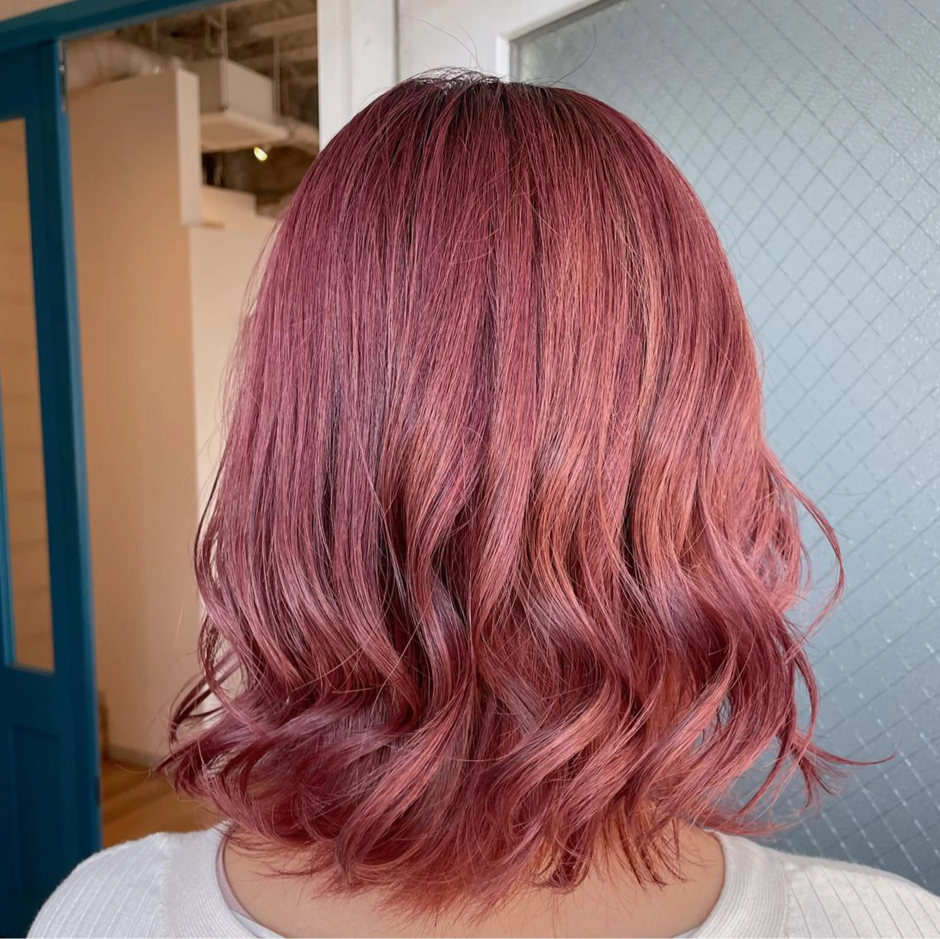 ショート なつき/艶ピンク/ girly hairのヘアスタイル