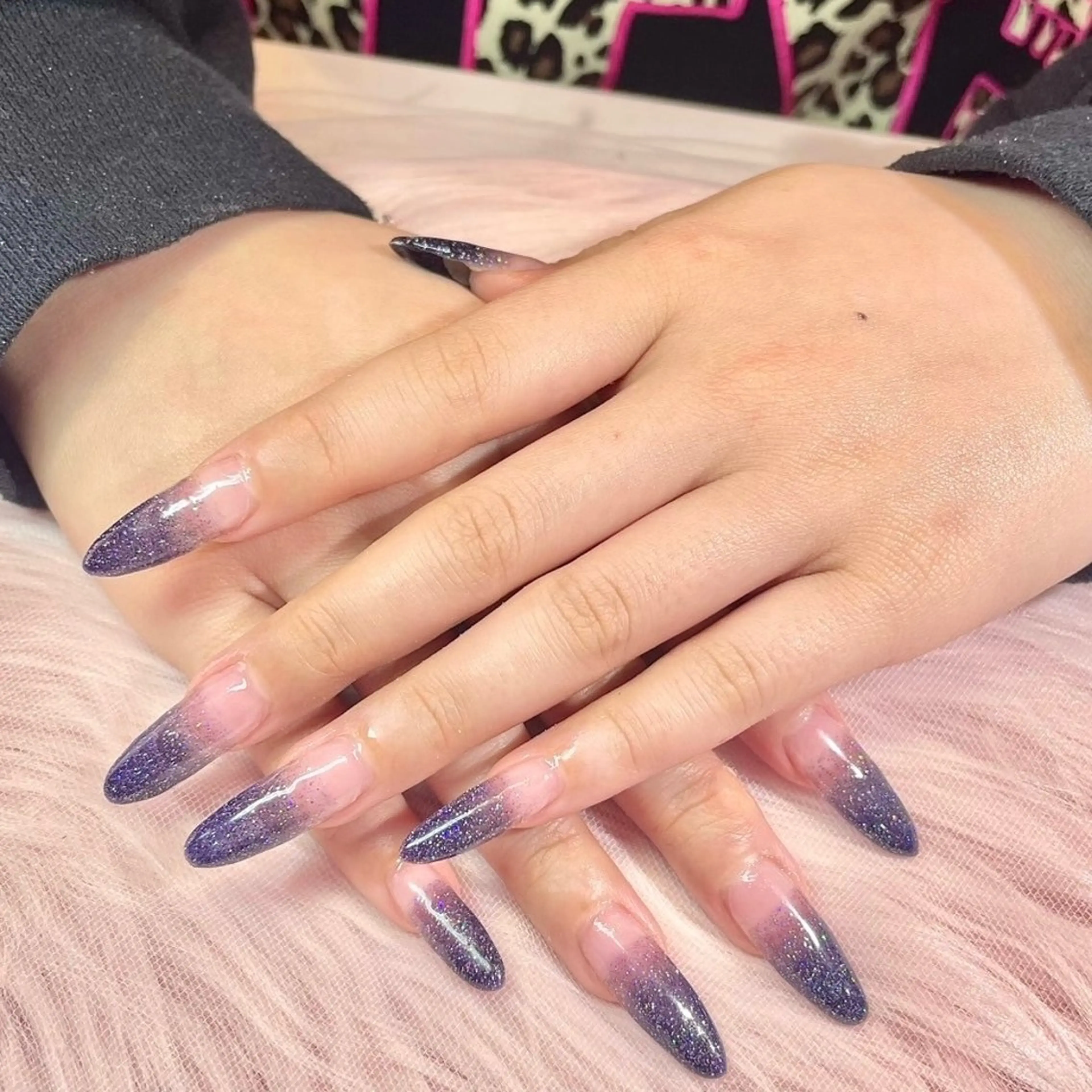 ネイル グラデーション ラメ(グリッター) ラメグラデーション ネイルチップ Alissa  Nail所属・長さだし/新栄町駅 Alissaのネイルデザイン