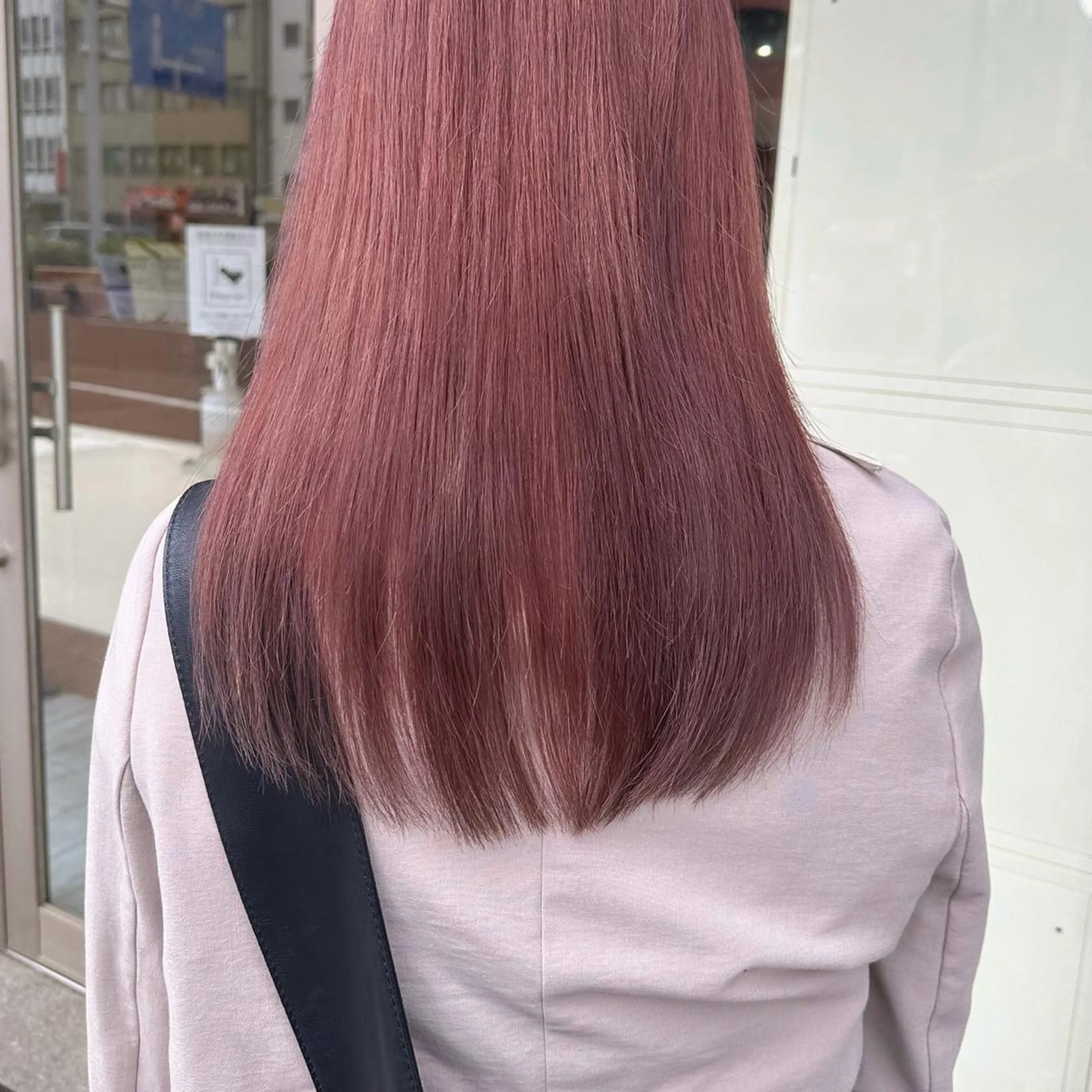 セミロング カラー ピンクカラー カット ヘアカラー トリートメント 高橋 みく/ minim 暖色のヘアスタイル