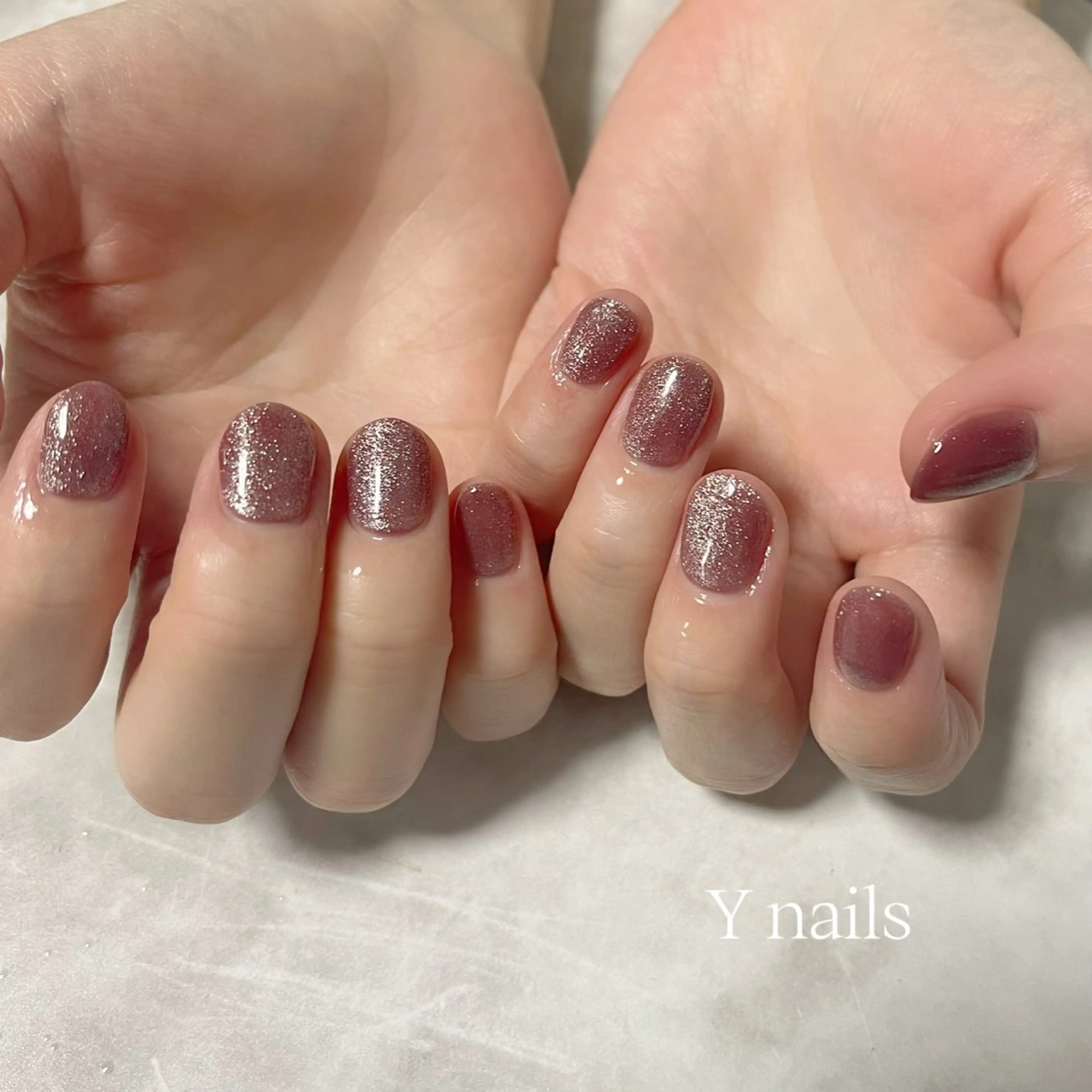 ネイル ジェルネイル マグネットネイル シンプルネイル ハンドネイル 桜井 Y nailsのネイルデザイン