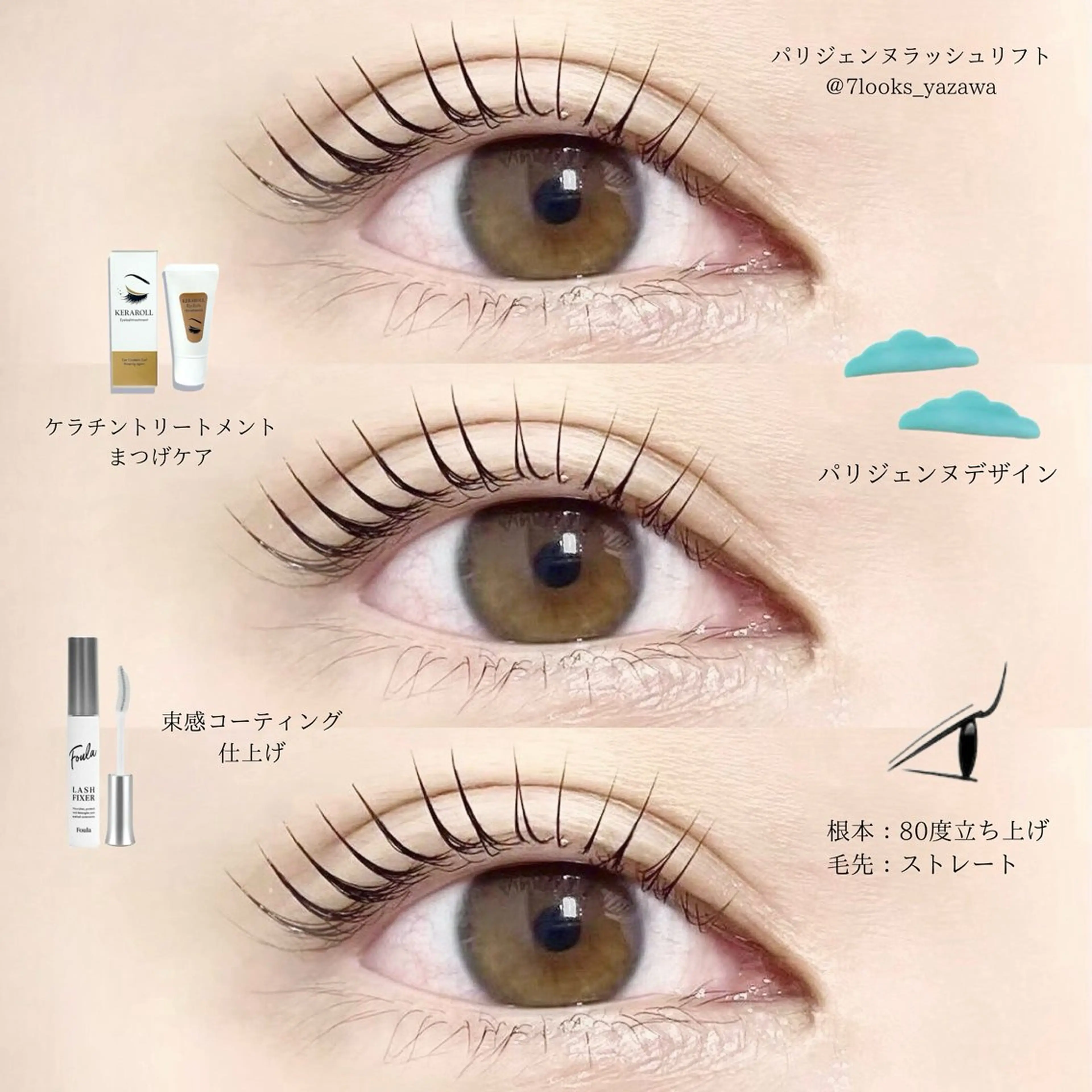 マツエク・マツパ ケラチンラッシュリフト 束感まつ毛 パリジェンヌラッシュリフト マツパ Stella 谷澤のマツエク・マツパデザイン