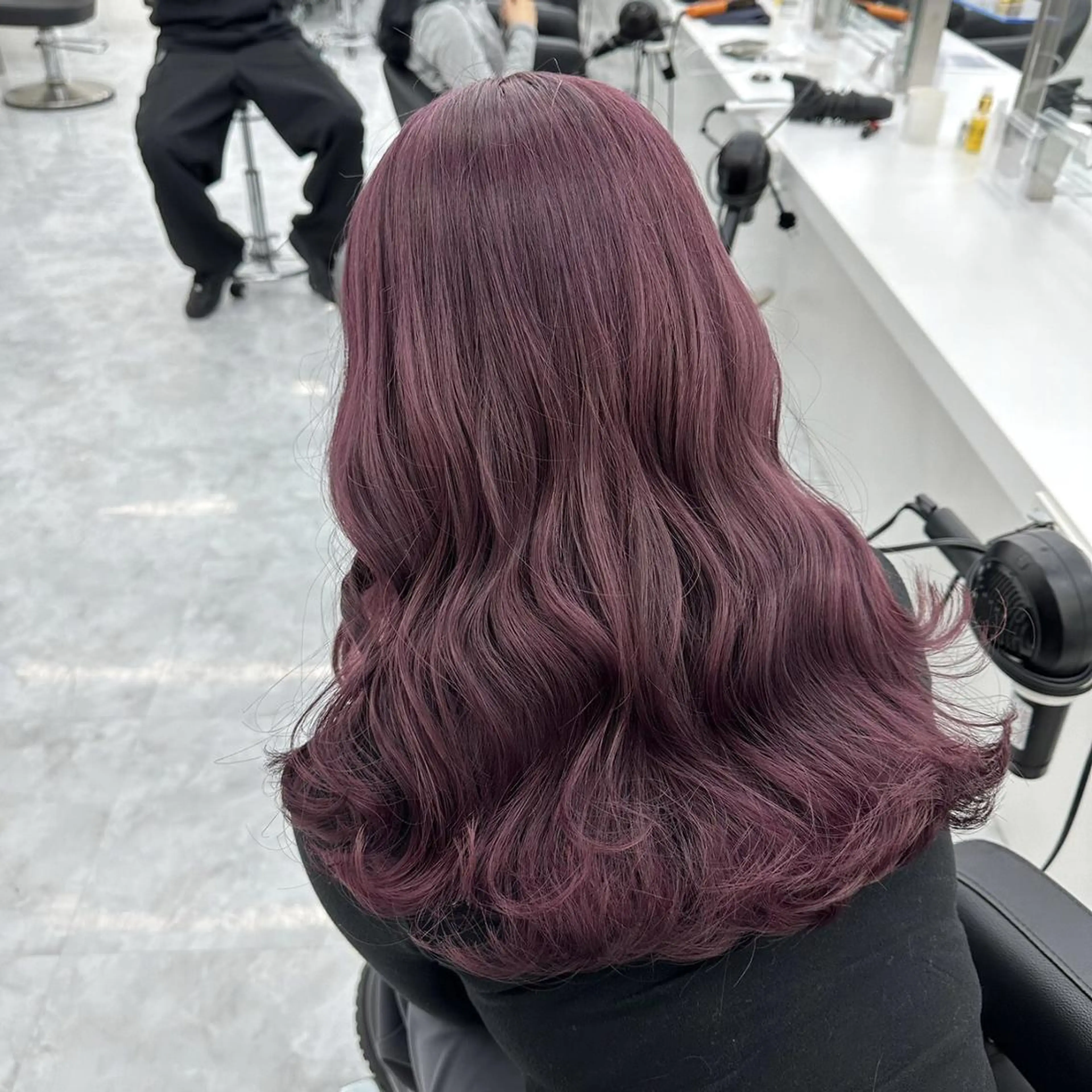 カラー ミディアム 🤎🎀ブリーチなし ピンクラベンダー🧸のヘアスタイル