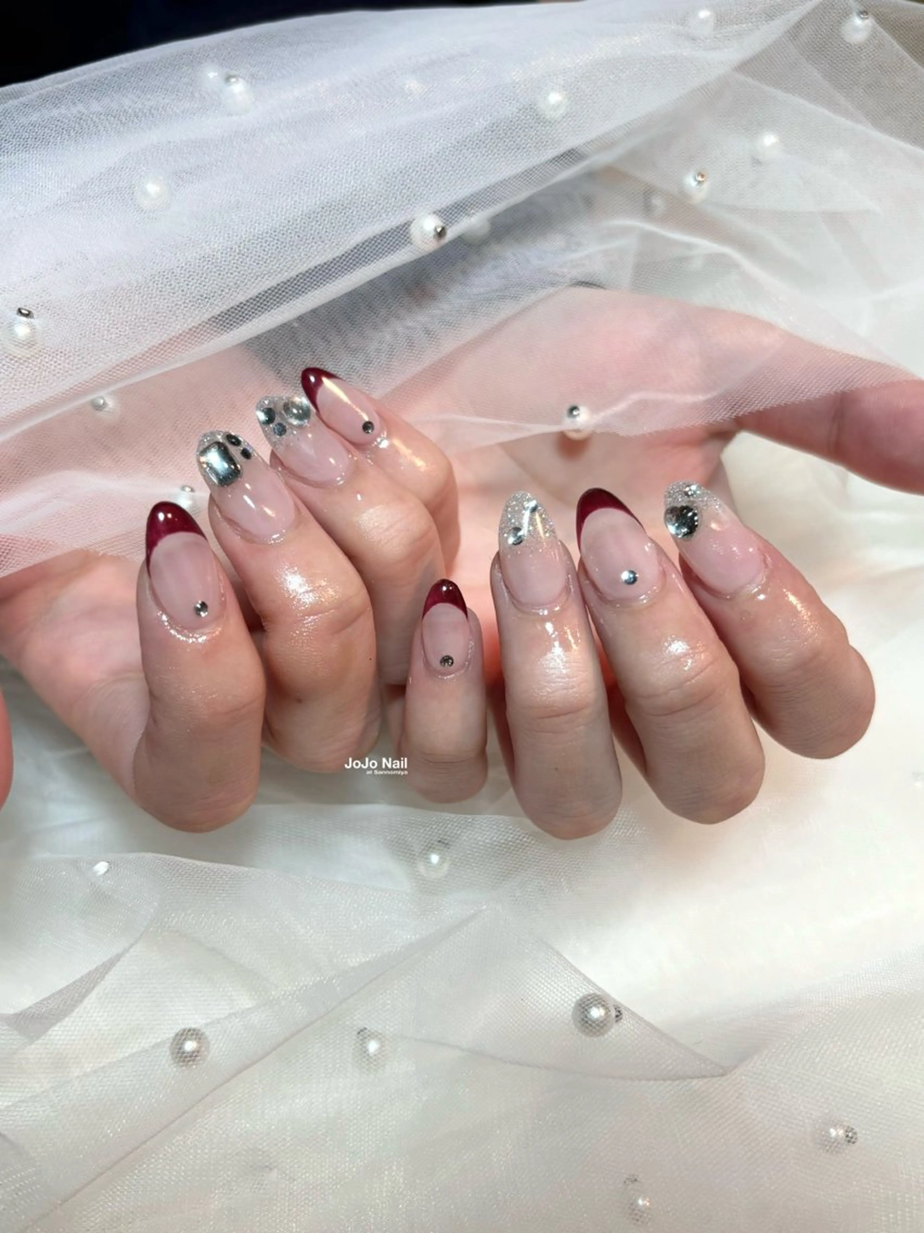 ネイル ボルドー ハンドネイル Kawabata Serinaのネイルデザイン
