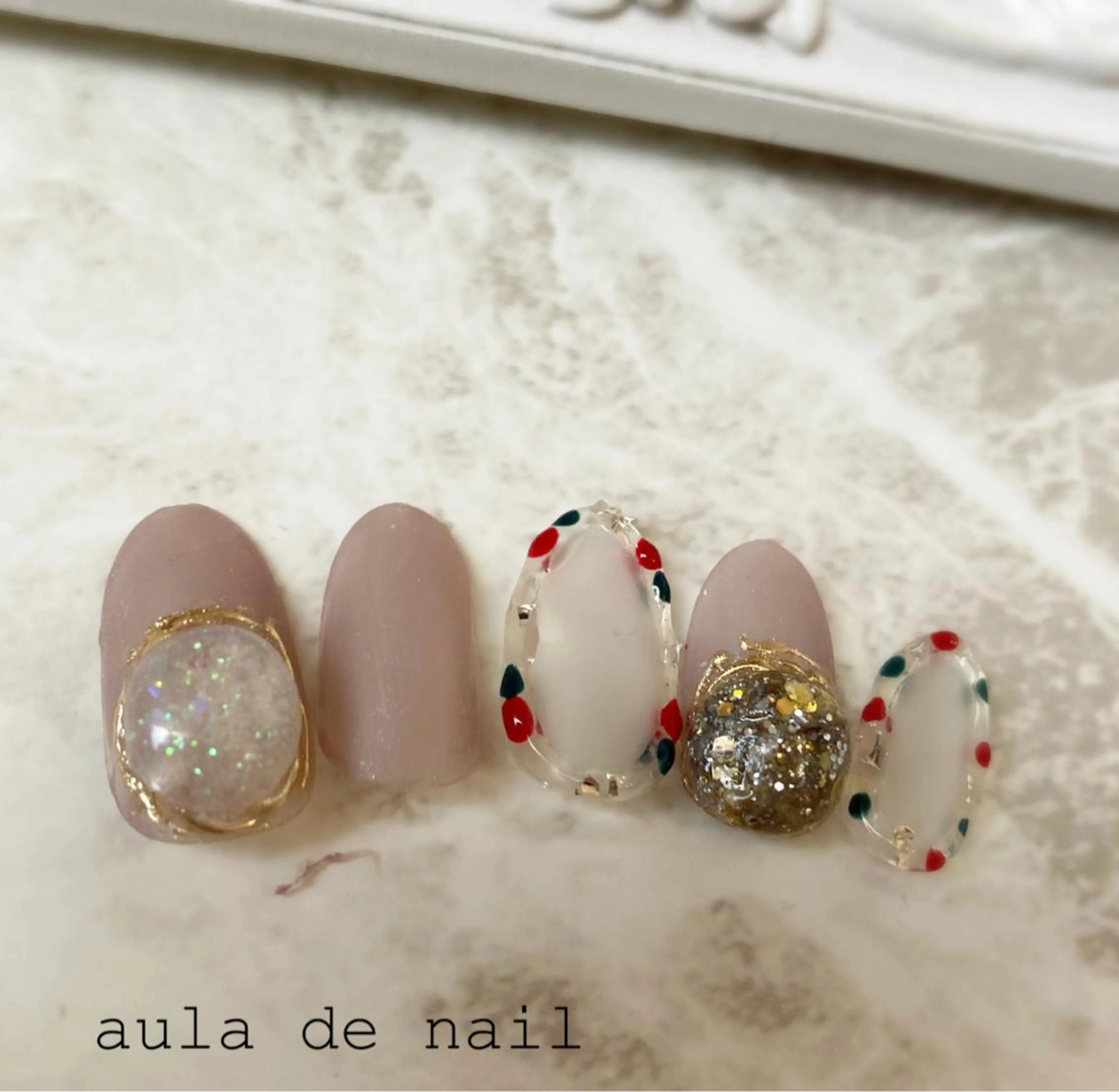ネイル 冬ネイル クリスマス ハンドネイル auladenail アウラデネイルのネイルデザイン