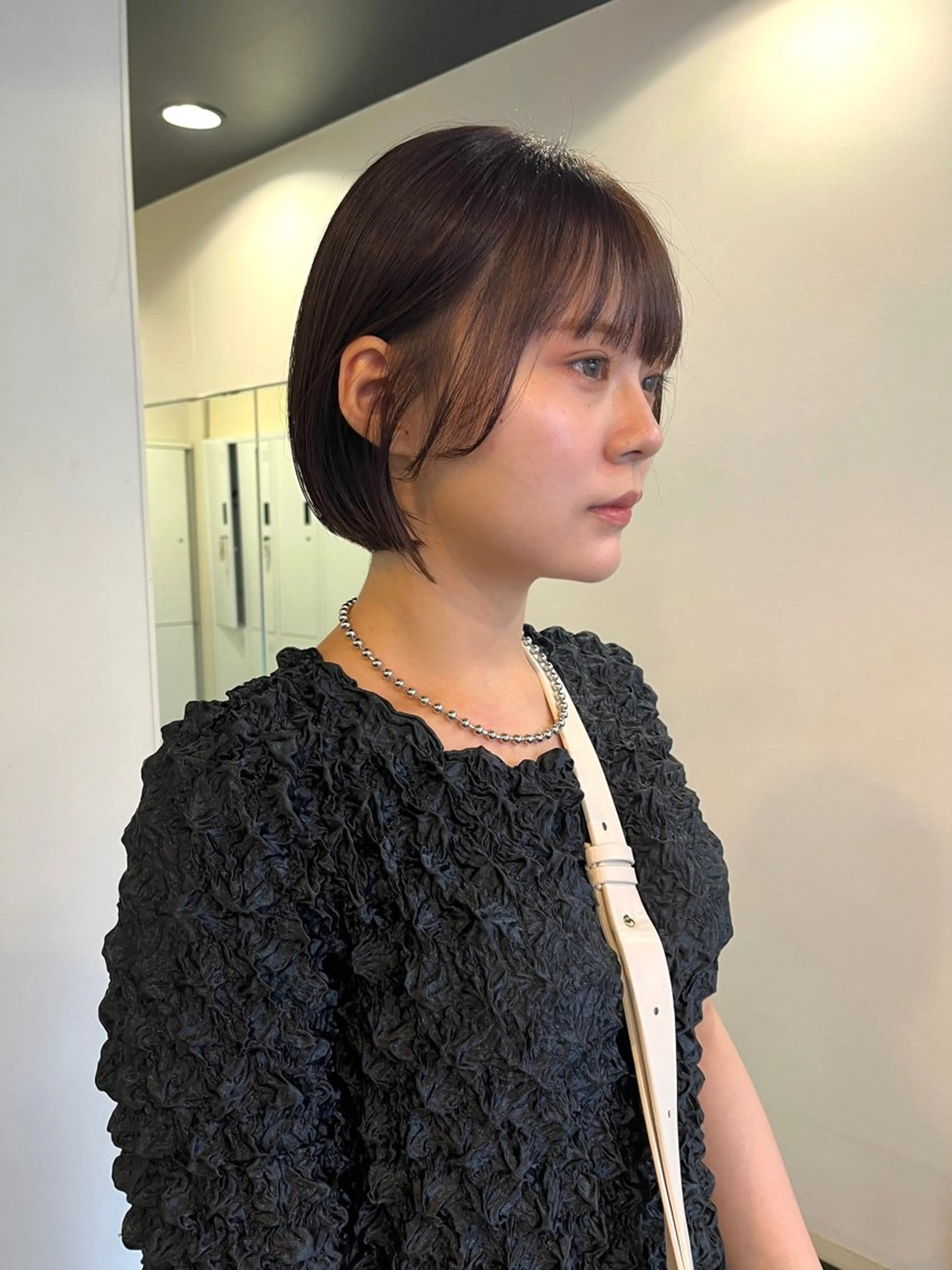 ミディアム ショートボブ ボブ くびれヘア 髪質改善 縮毛矯正 髪質改善・酸性・ ストレート　Maruのヘアスタイル