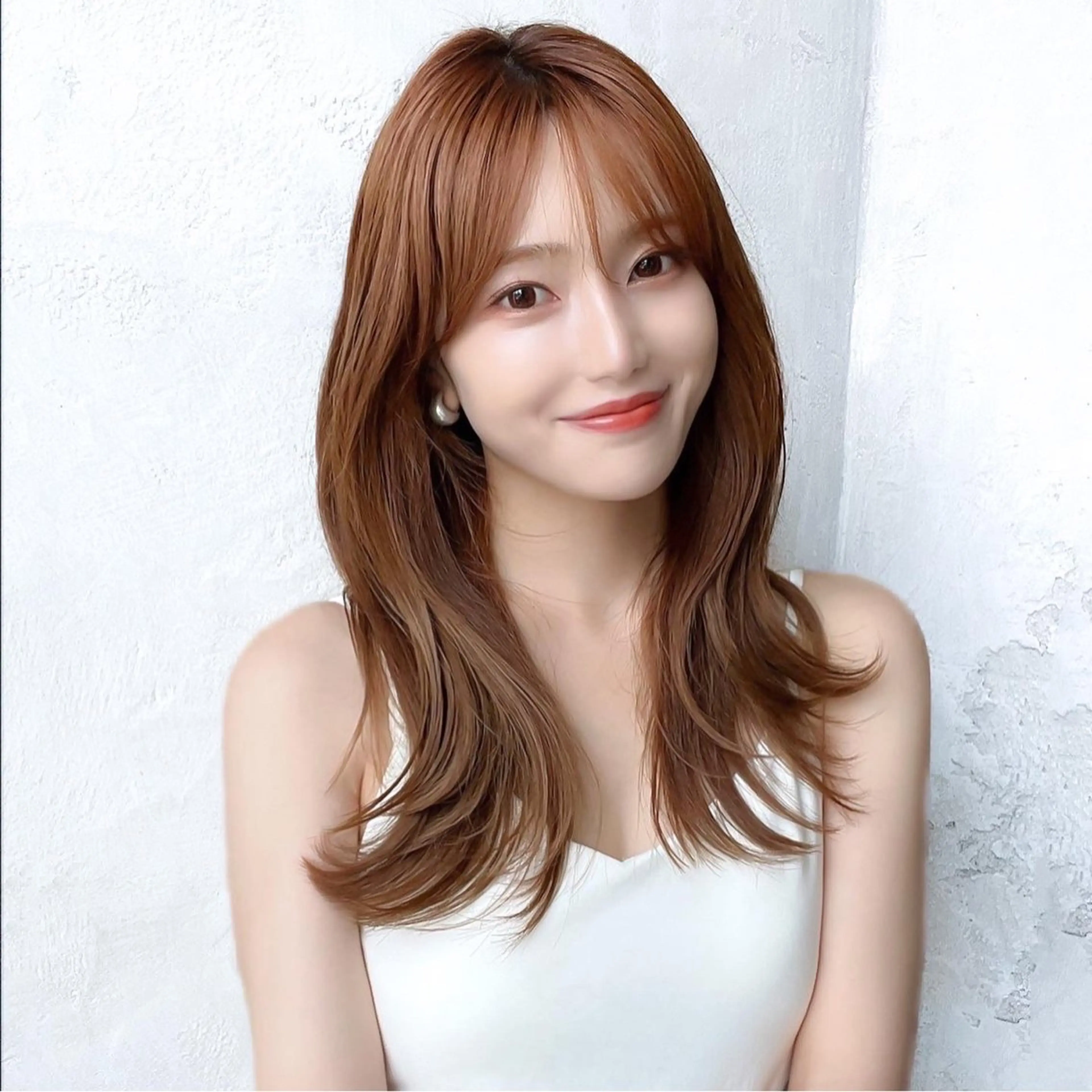 セミロング カラー ベージュカラー ブラウンカラー ブラウンベージュ くびれヘア 顔周りカット カット ヘアカラー トリートメント 顔周り/くびれヘア 韓国ヘア💕風間るなのヘアスタイル