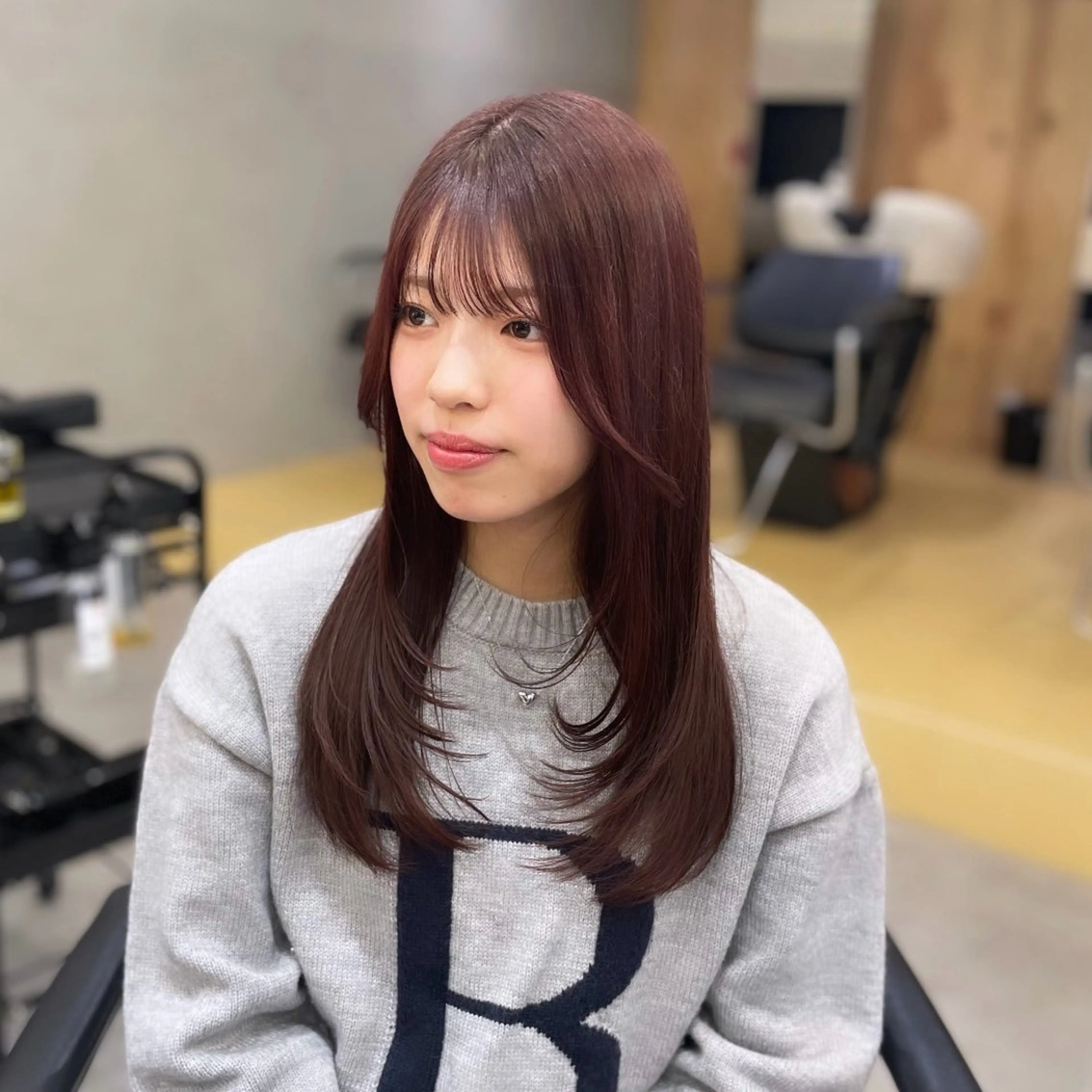 ロング カラー ラベンダーカラー ピンクカラー ピンクラベンダー レイヤーカット カット ヘアカラー Rui/透明感カラー 暖色/レイヤーカットのヘアスタイル