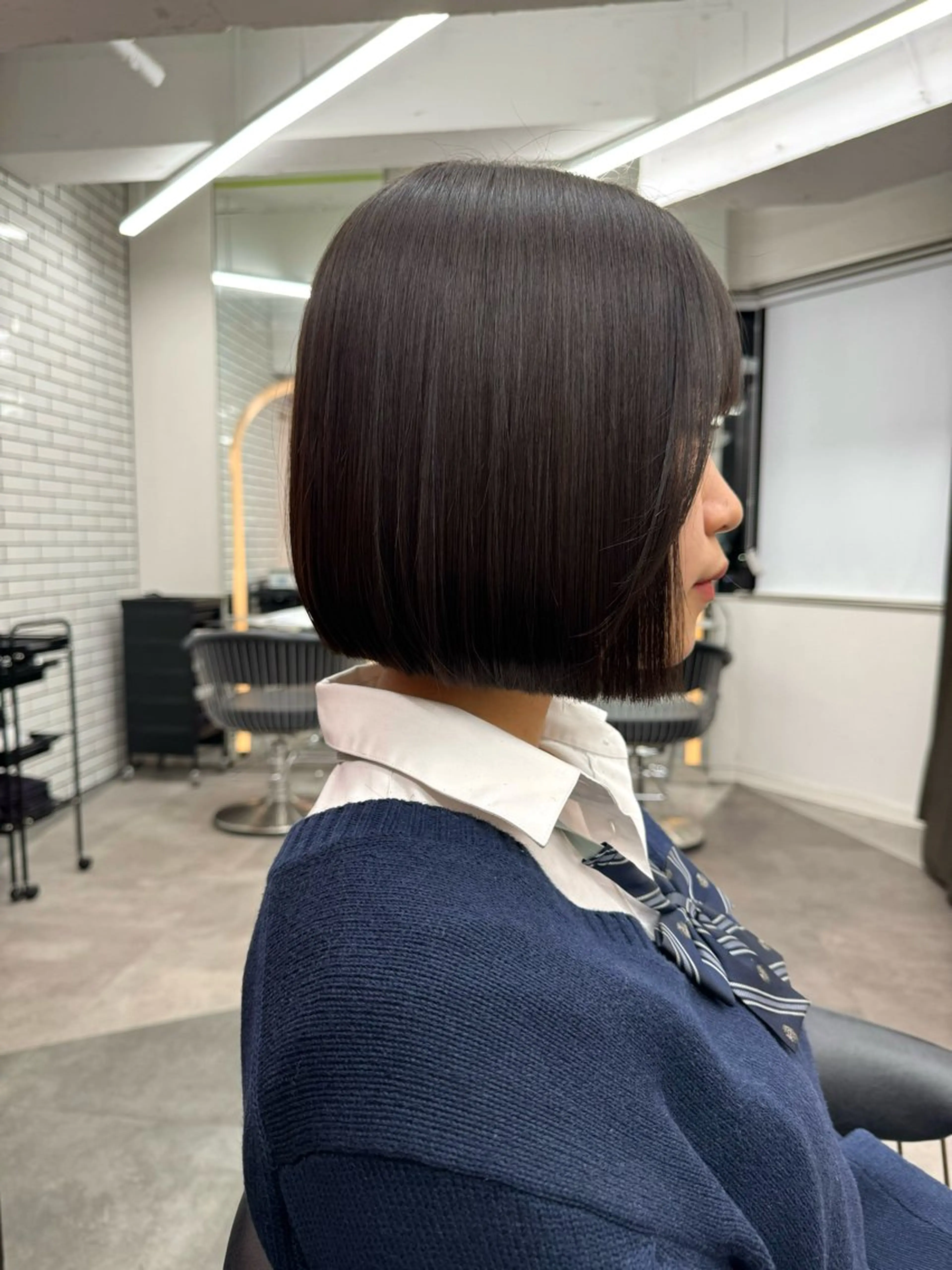 ショート カラー 切りっぱなしボブ ボブ くせ毛 髪質改善 韓国風ヘア カット ヘアカラー 縮毛矯正 トリートメント ボブ/韓国ヘア/縮毛 /髪質改善💠翔平のヘアスタイル