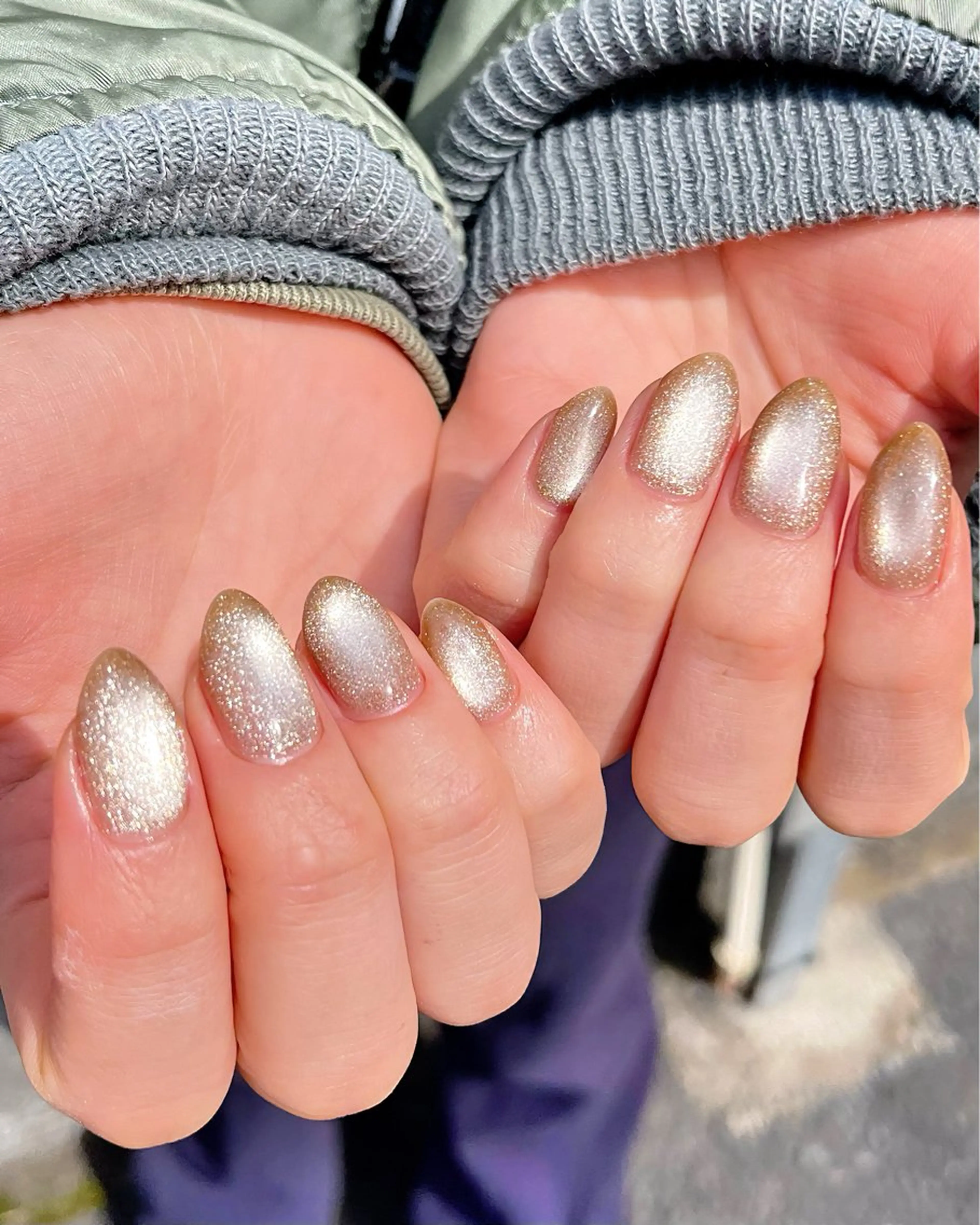 ネイル 長さ出し 水色 マグネットネイル ミラーネイル ショートネイル ハンドネイル ハンドケア 🫧OPELIA NAIL渋谷🫧のネイルデザイン