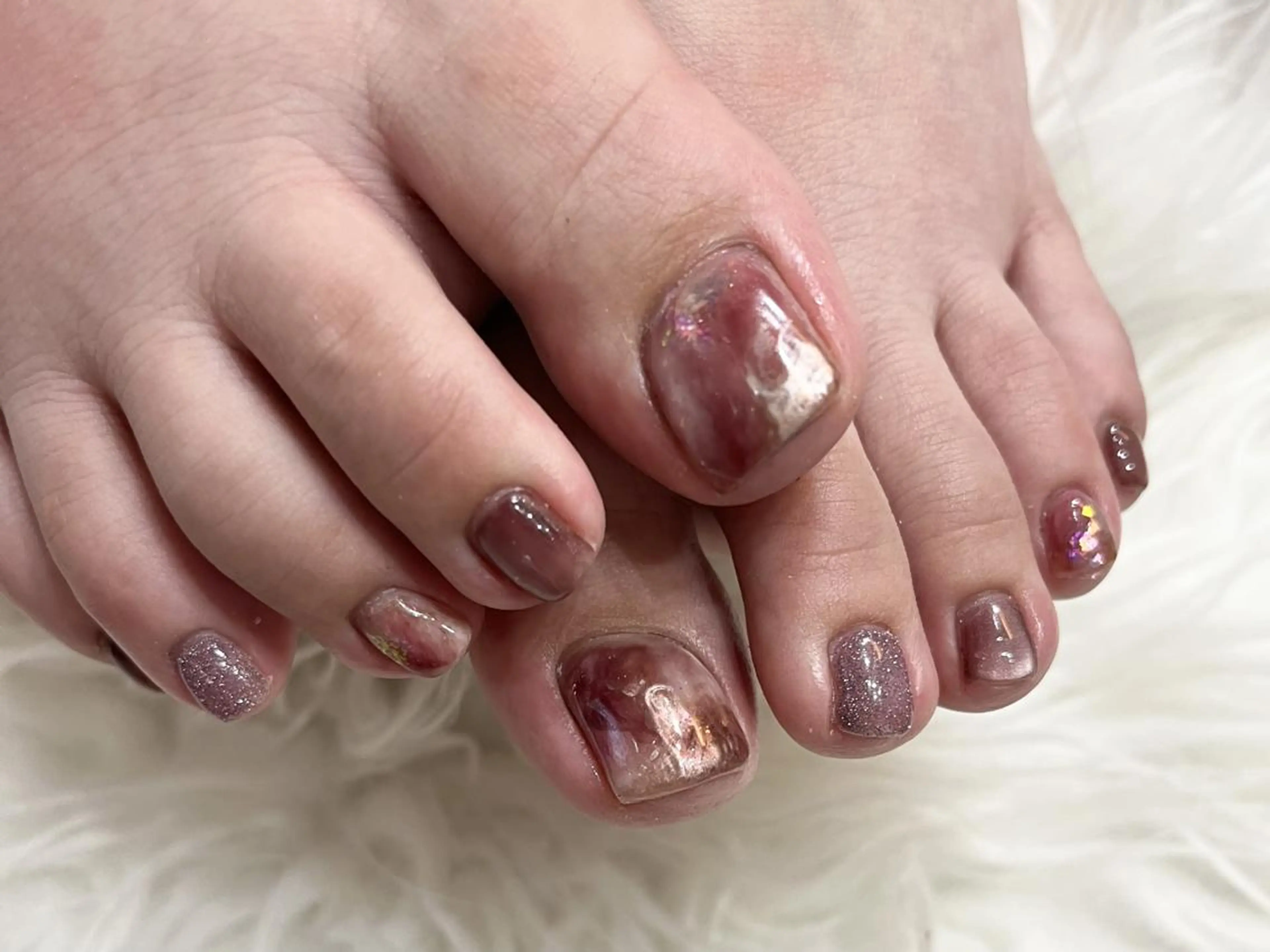ネイル ニュアンスネイル フットネイル 小西 麻紀のネイルデザイン