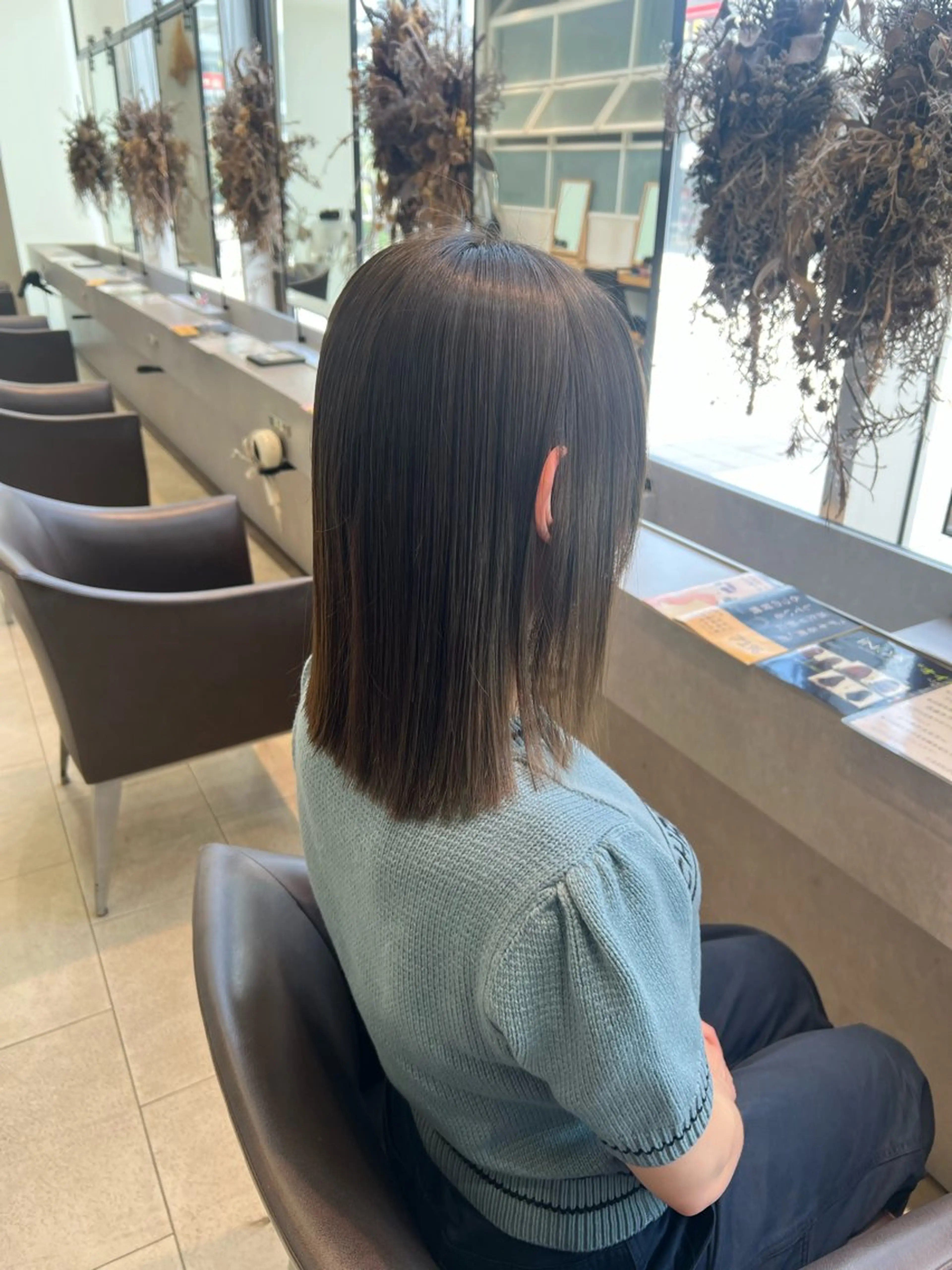 ミディアム パーマ 髪質改善 ストレートパーマ カット 縮毛矯正 🫧Ai/ ロロネー森ノ宮💖のヘアスタイル