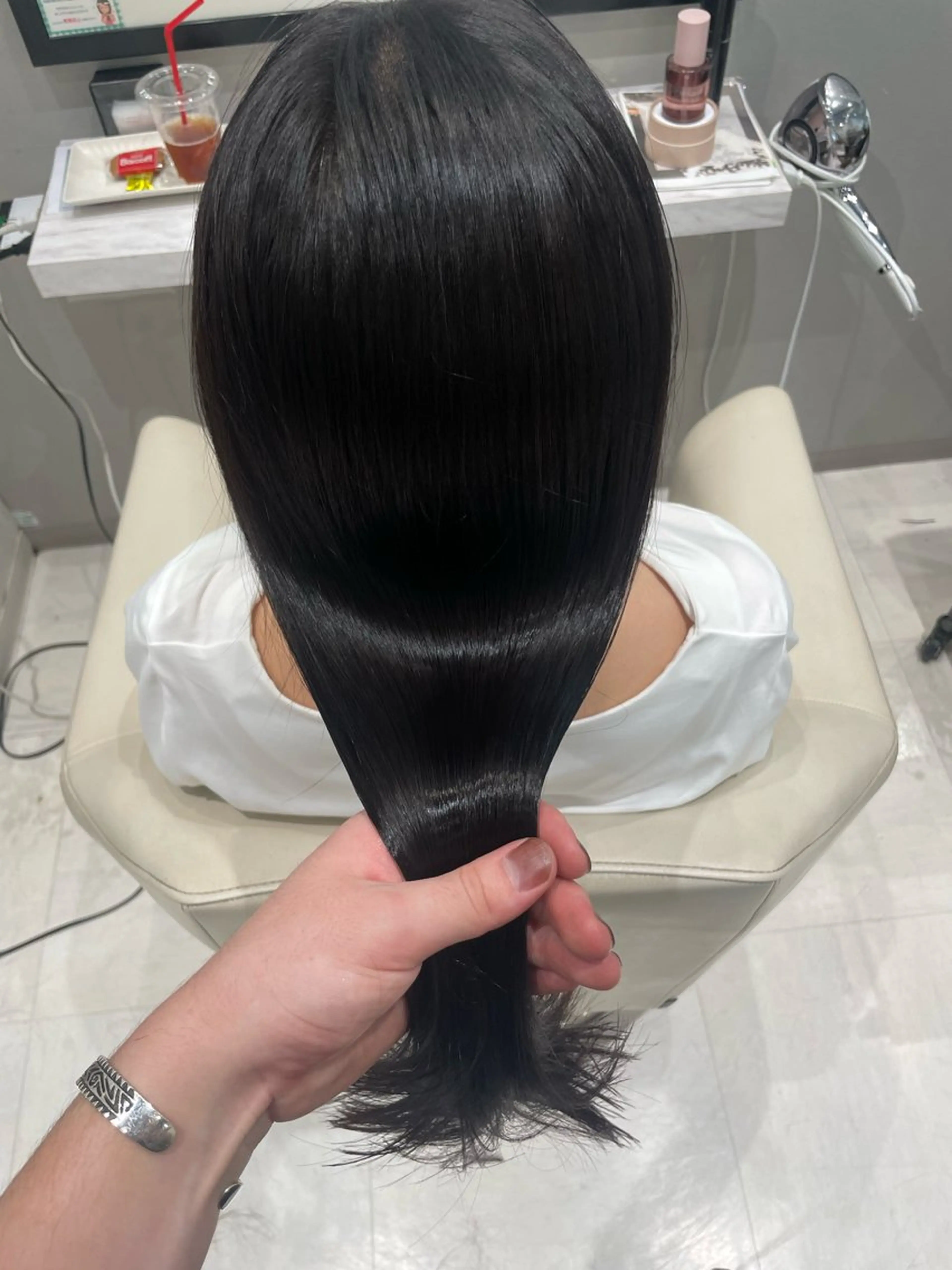 ロング カラー カット ヘアカラー トリートメント k-two✨たき艶感 カラー／美髪矯正のヘアスタイル