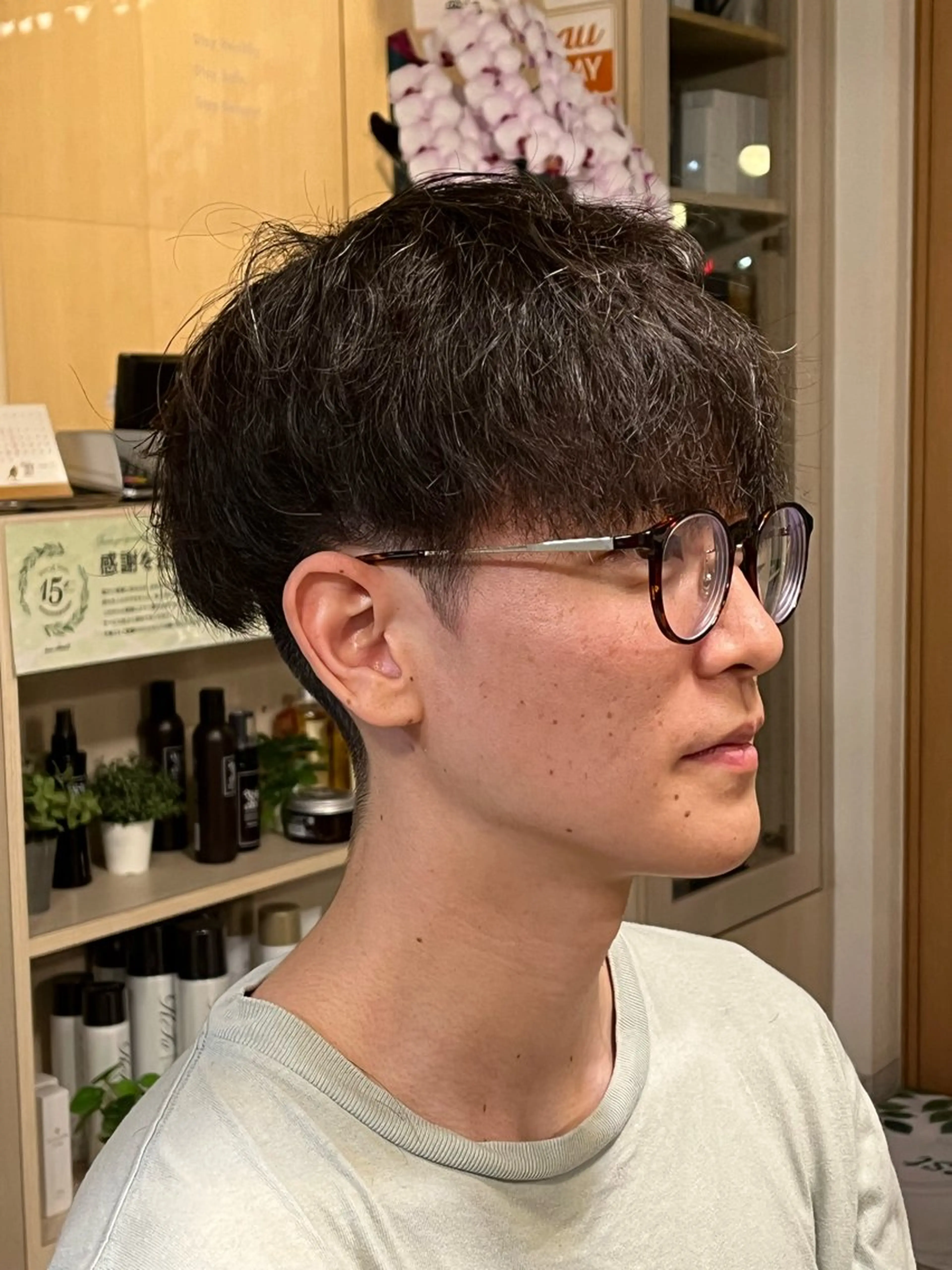 ショート パーマ 南 祐希のヘアスタイル