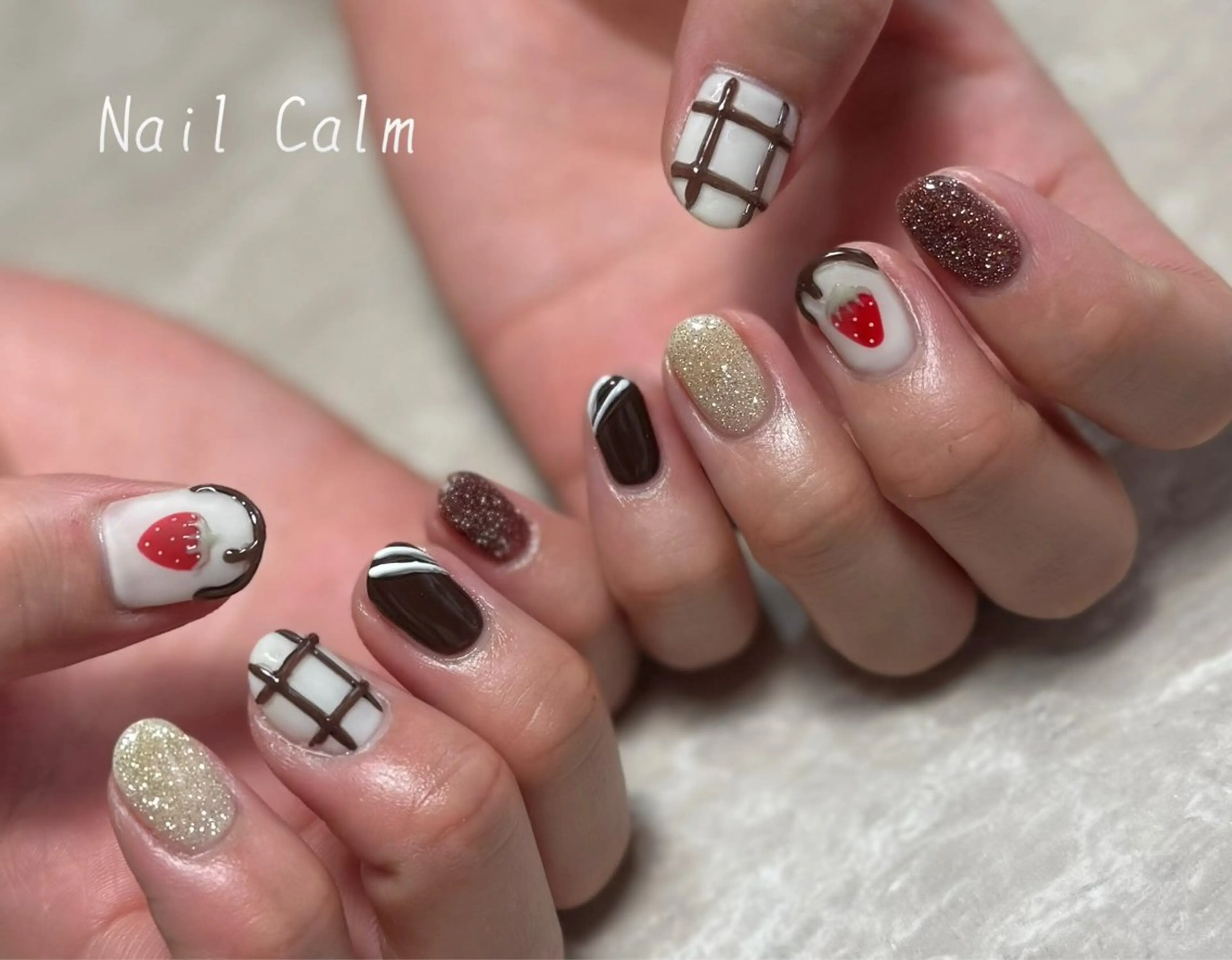 ネイル バレンタイン ハンドネイル Nail Calm所属・プライベートサロン Calmのネイルデザイン