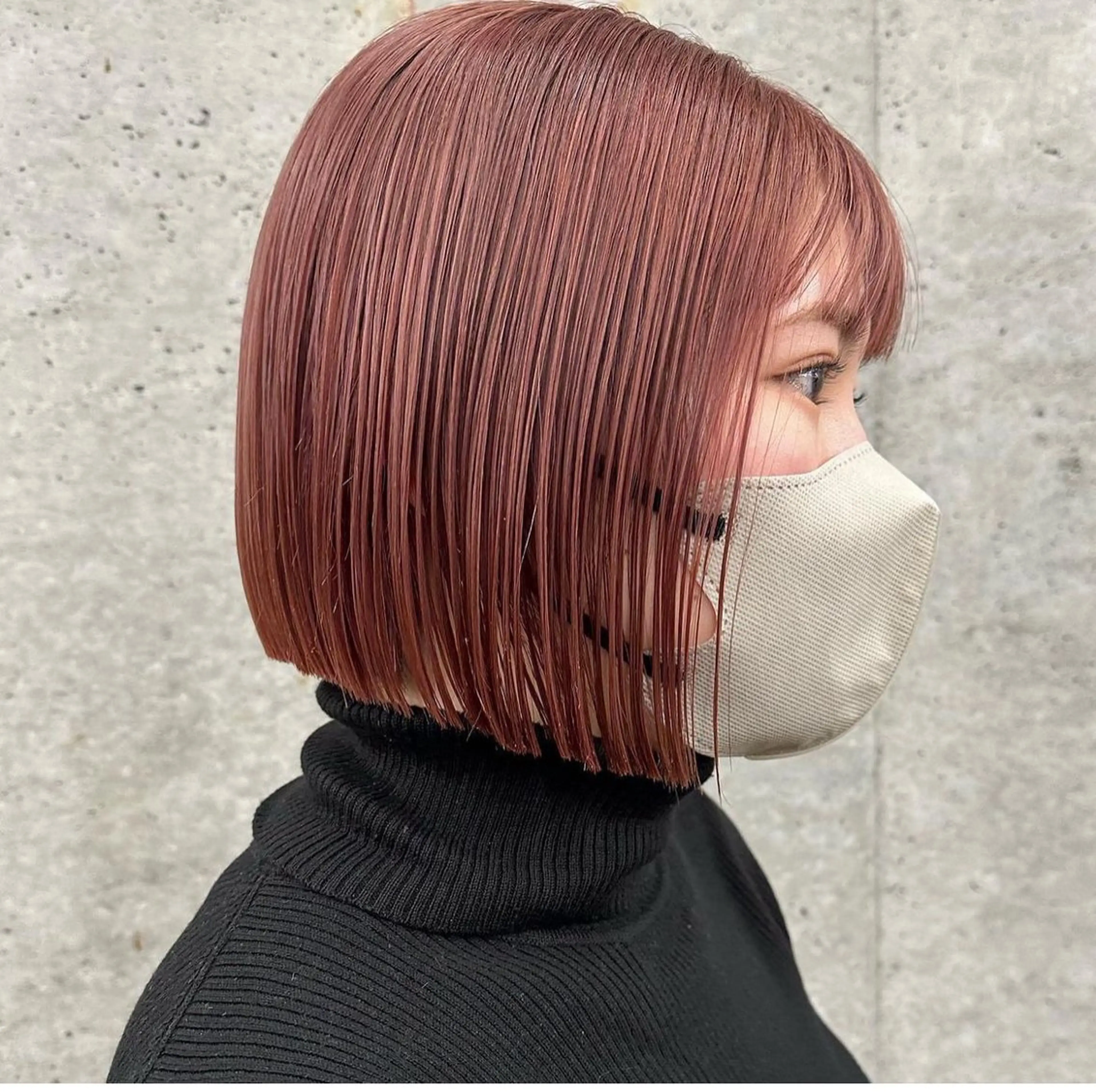 ショート カラー ブラウンカラー ダブルカラー ピンクカラー ピンクブラウン ボブ 神戸ボブ✂️ ioe三宮/田 伸佳のヘアスタイル