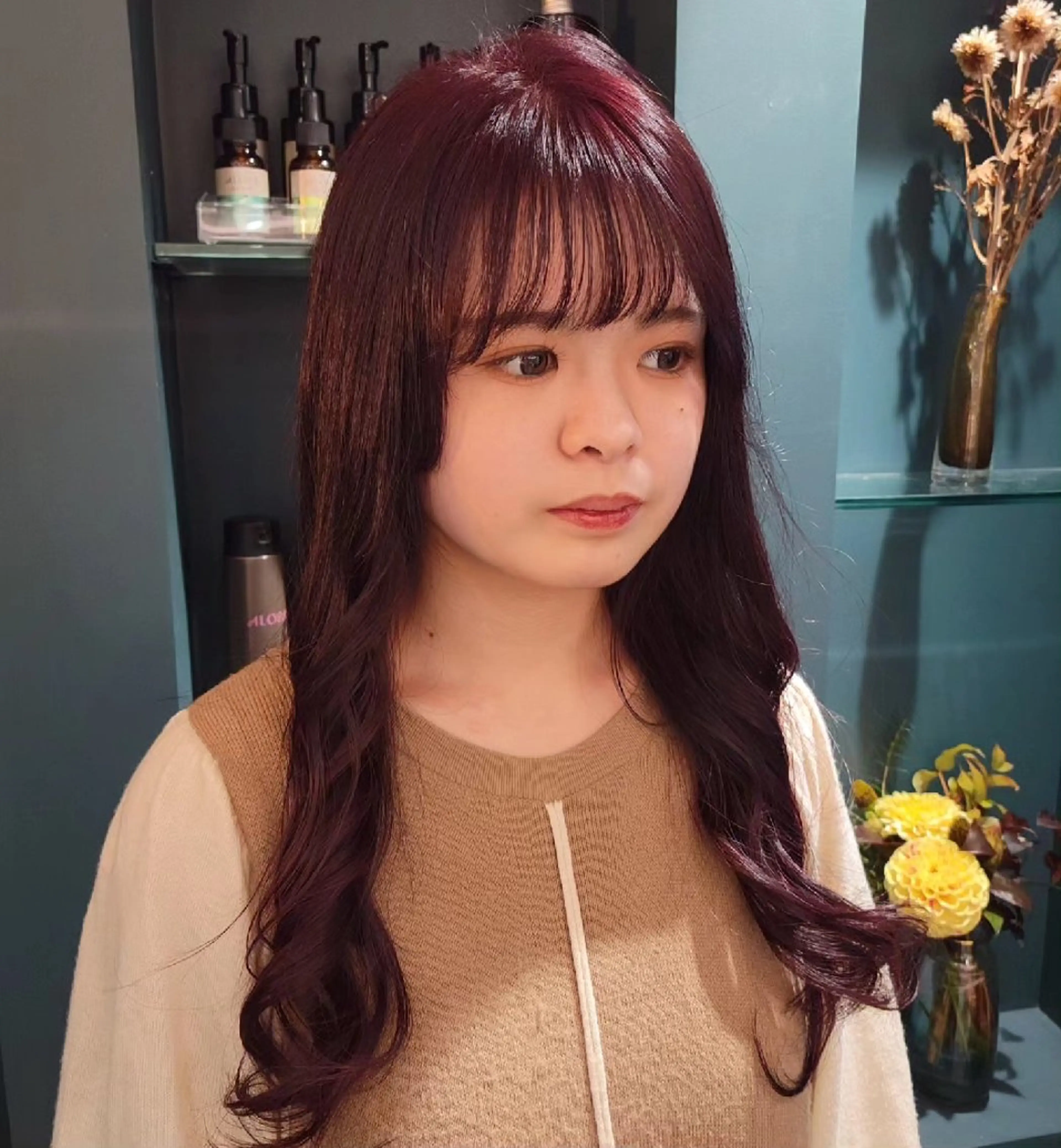 ロング カラー ブリーチ ブリーチなしカラー ピンクカラー ヘアカラー momo 🌷のヘアスタイル