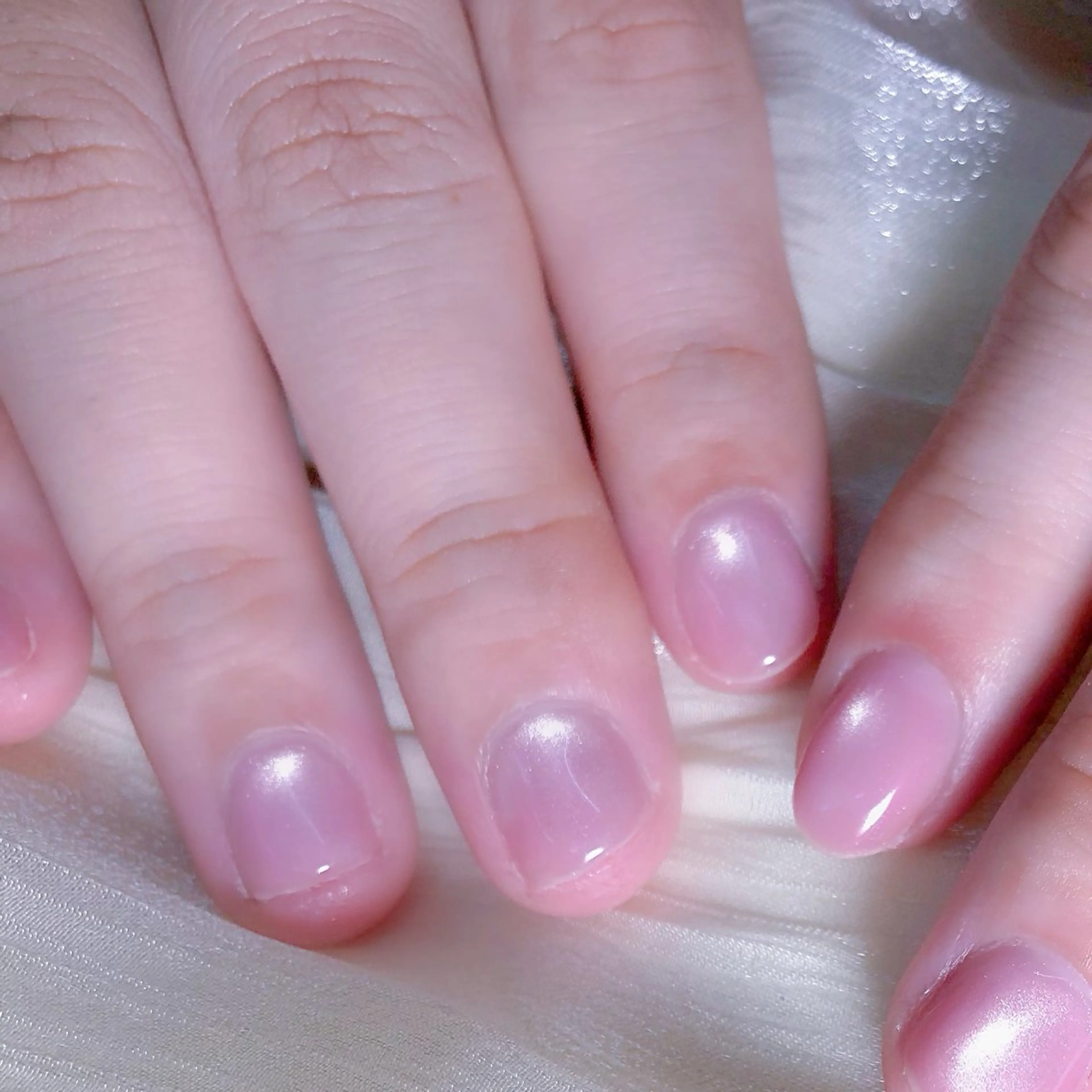 ネイル マグネットネイル オフィスネイル ワンカラーネイル ピンク シンプルネイル ハンドネイル Salon GEMのネイルデザイン