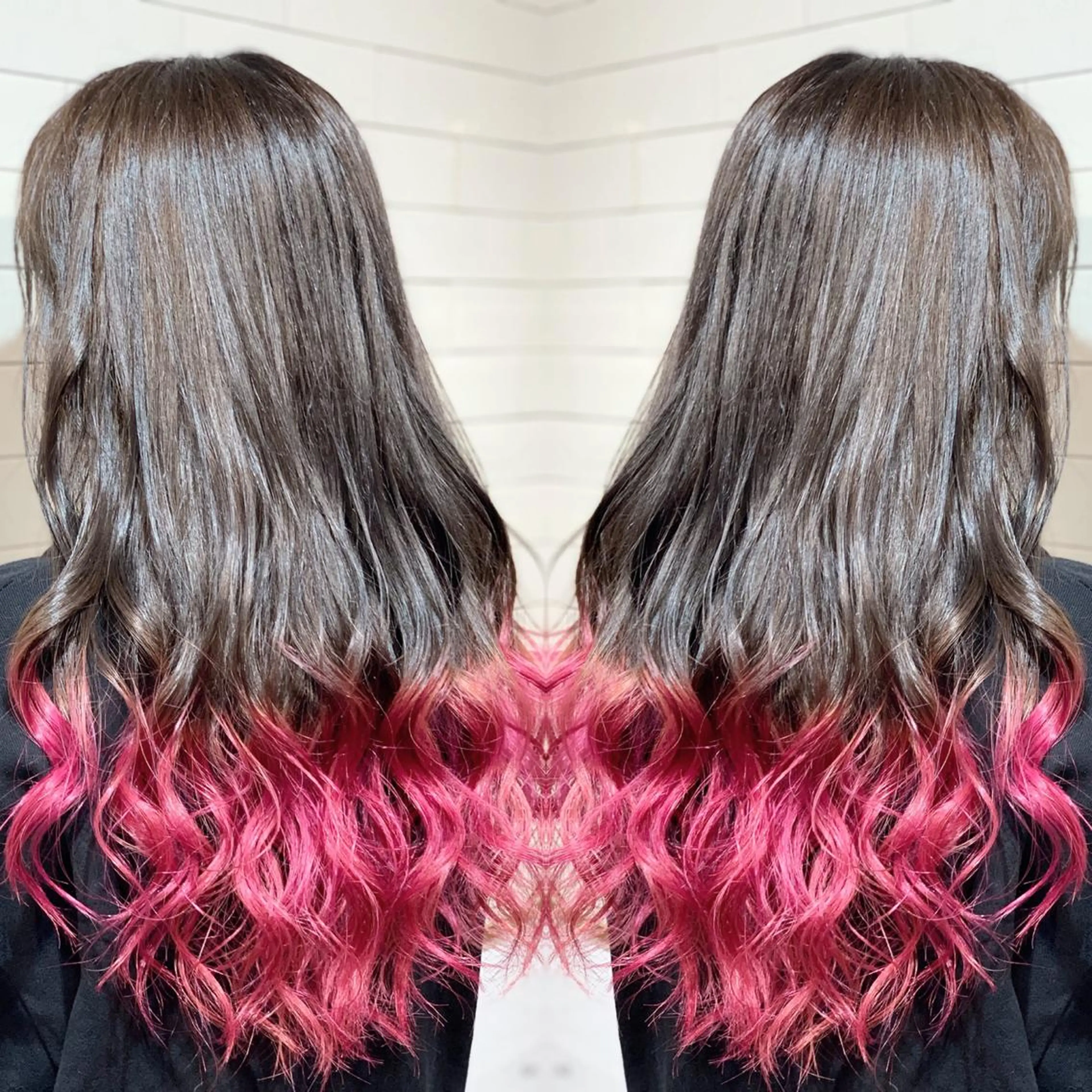 ロング カラー ヘアアレンジ ヘアカラー トリートメント 髪質改善×ハイトーン 中田啄也のヘアスタイル