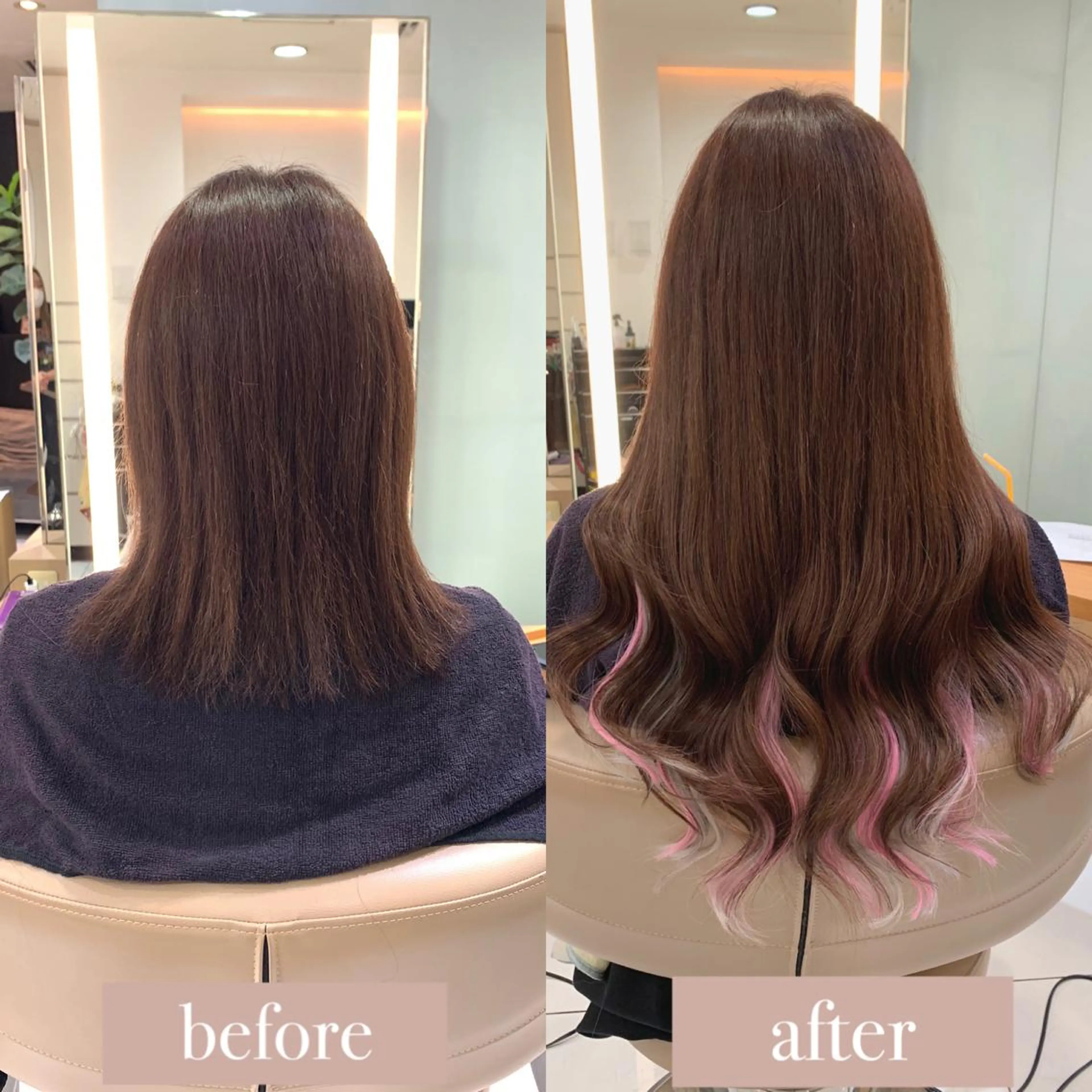 ロング カラー シールエクステ エクステ エクステ　ユノキ リョウタのヘアスタイル