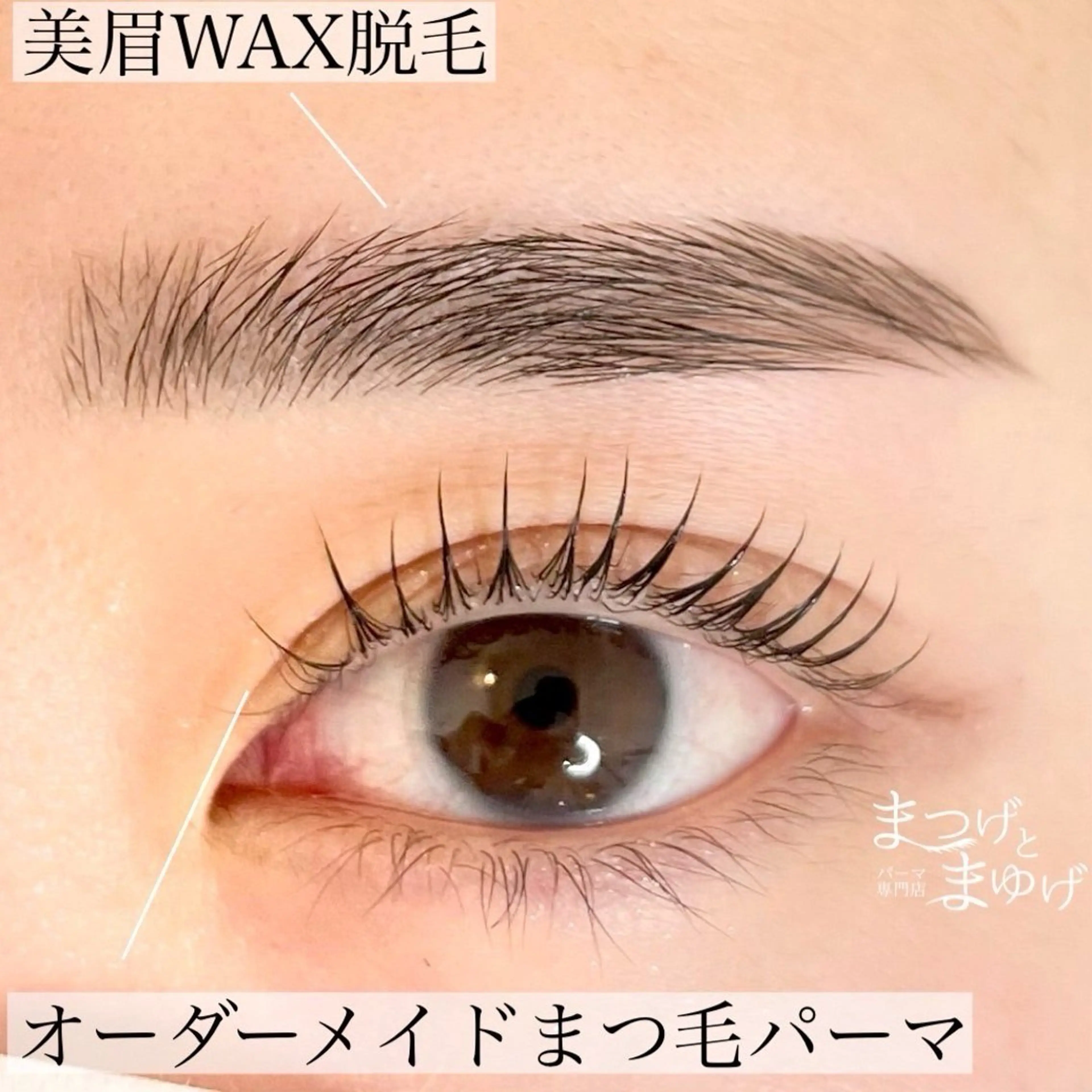 【まつ毛パーマ上下×美眉WAX脱毛×ブロウラミネーション】の写真