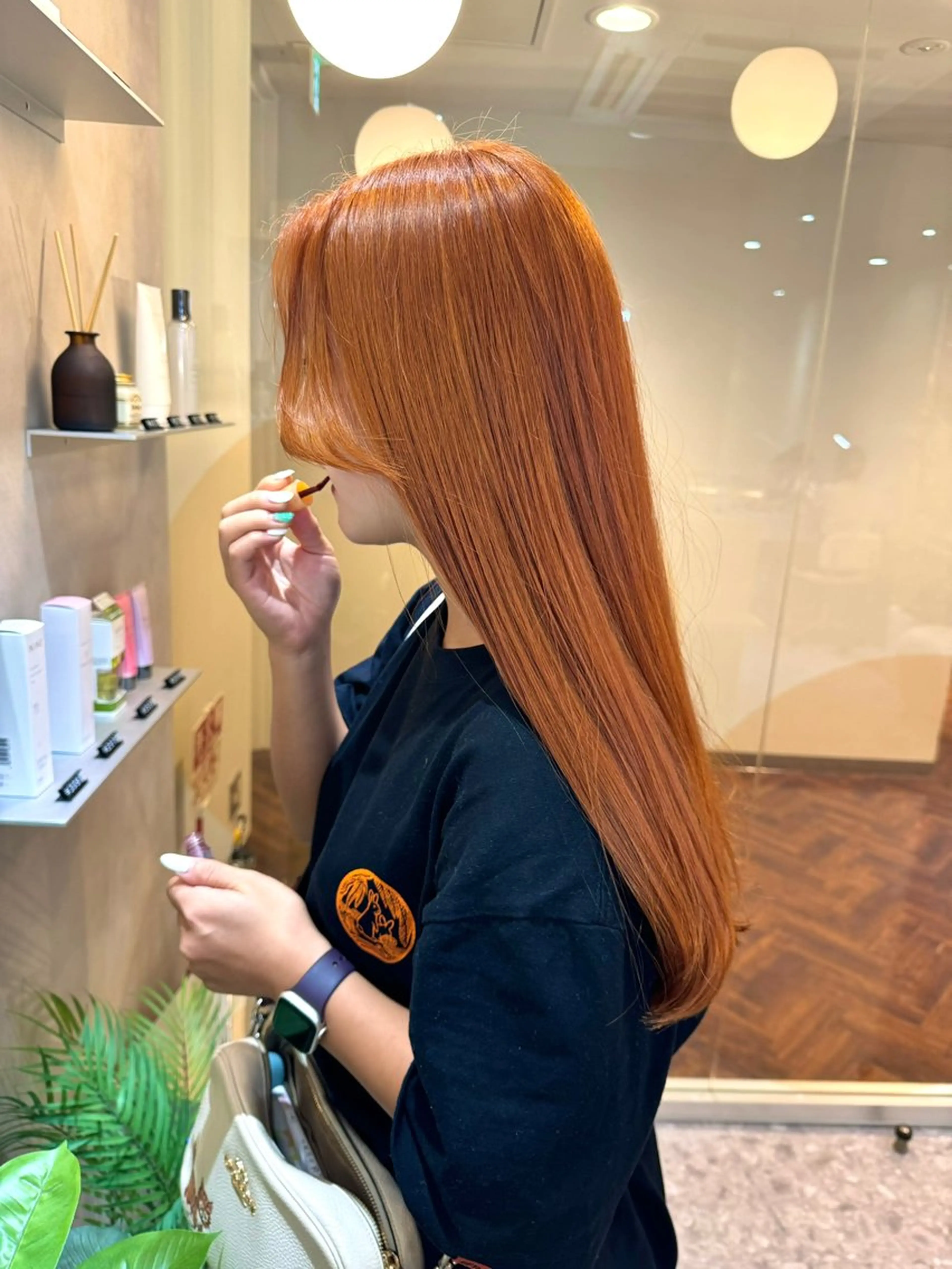 ロング カラー ヘアカラー 韓国ヘア🇰🇷 松田光里のヘアスタイル