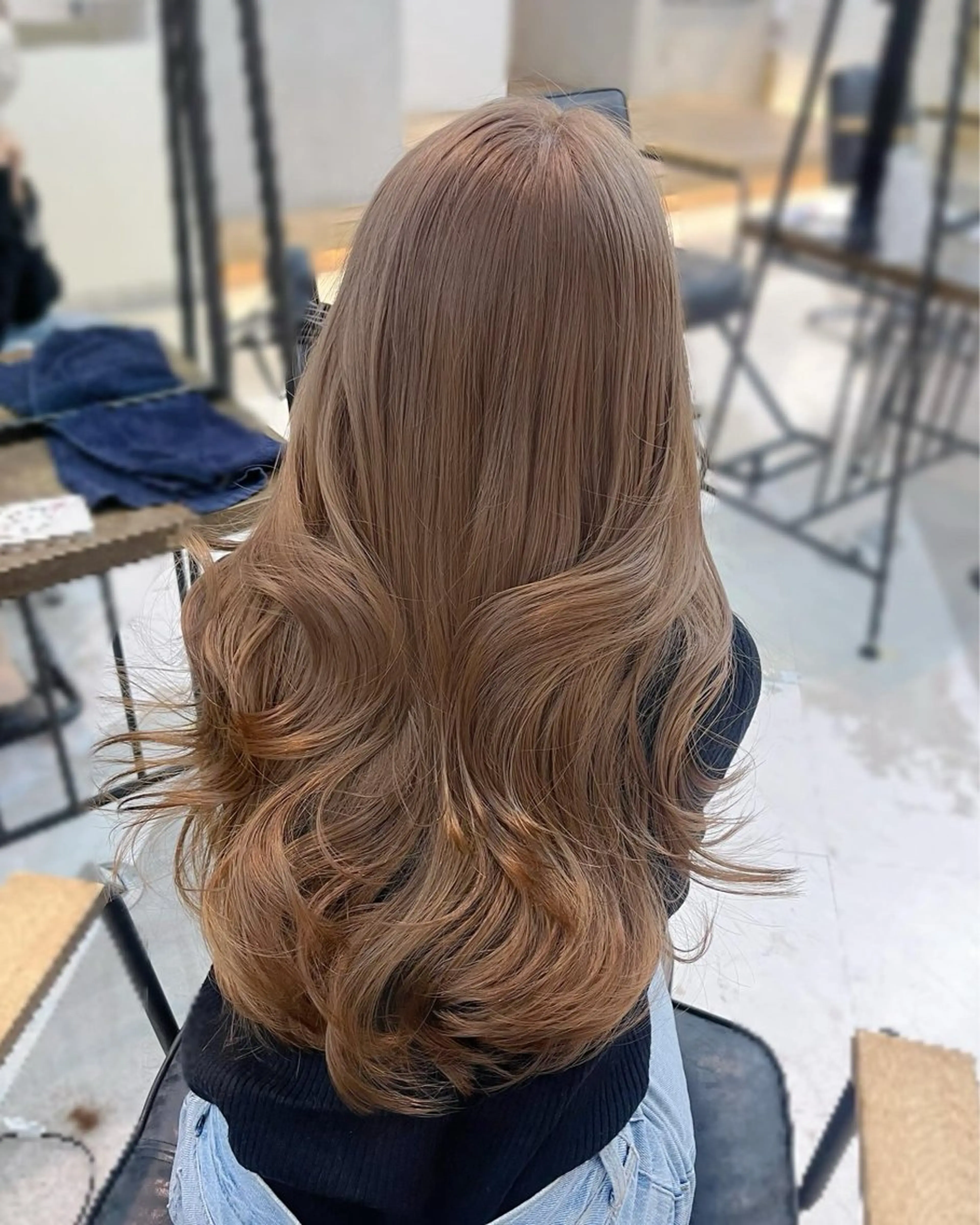ロング カラー ヘアカラー 🎀韓国レイヤー特化 🎀ベージュ/ミクのヘアスタイル